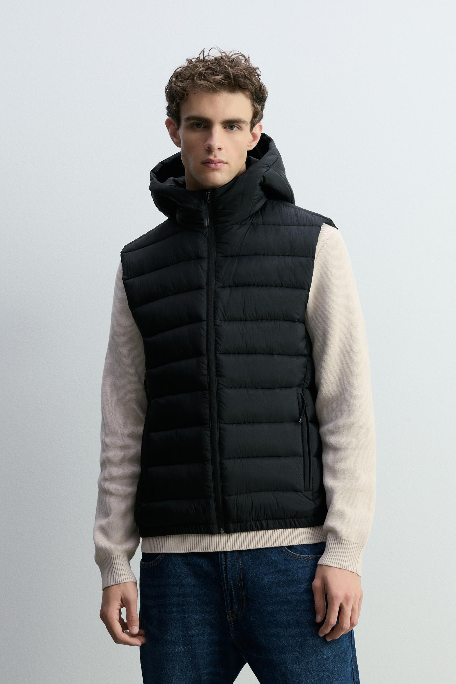 Chaleco acolchado ligero capucha