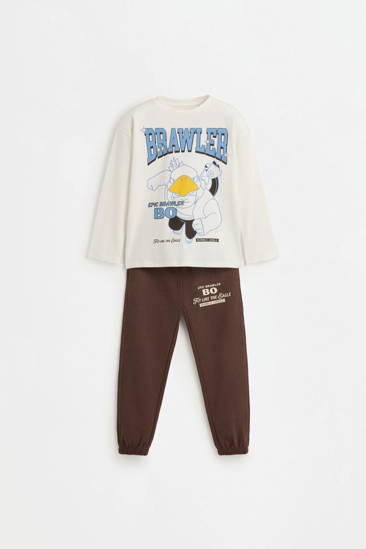 Brawl Stars ©Supercell Oy T-shirt and pants co-ord — GREY