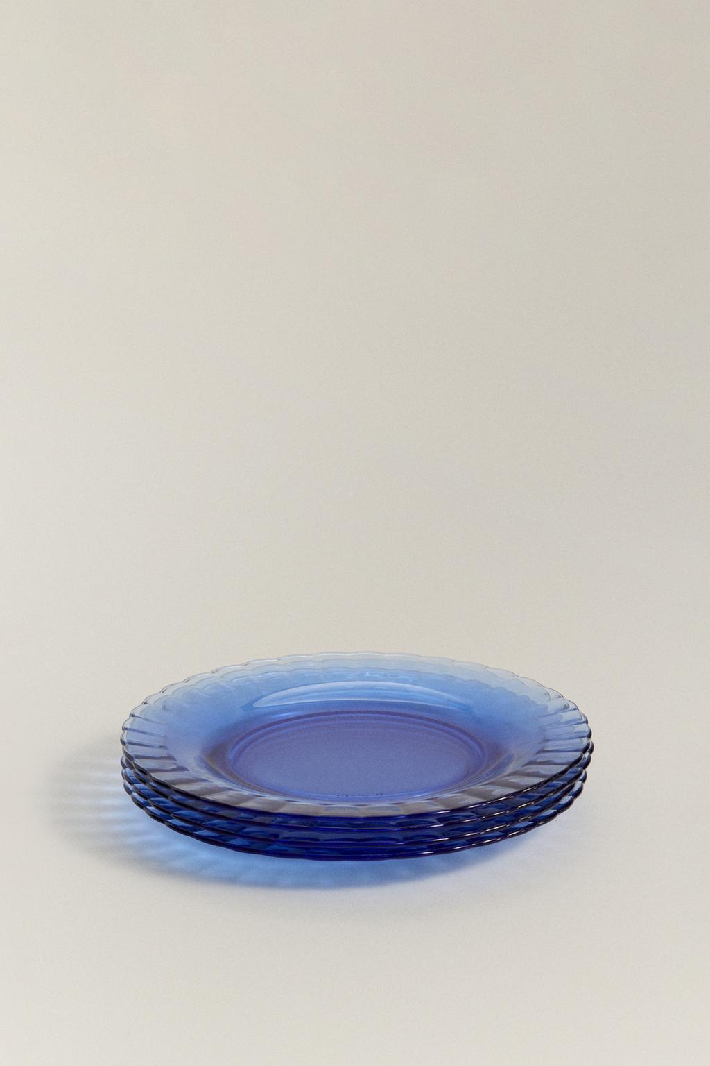 Pack of 4 Duralex® colored glass dinner plates - 9 in