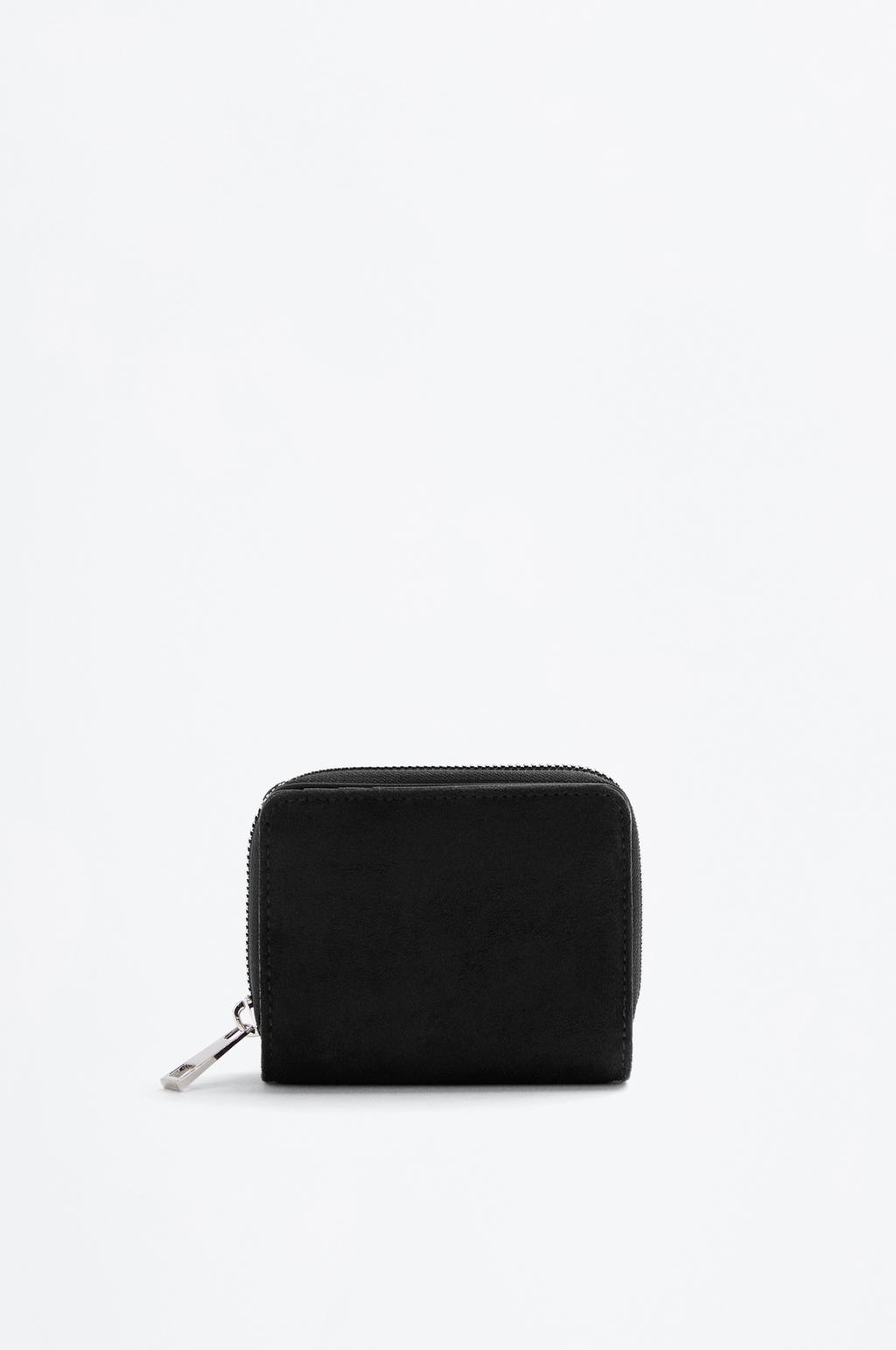 Faux suede wallet