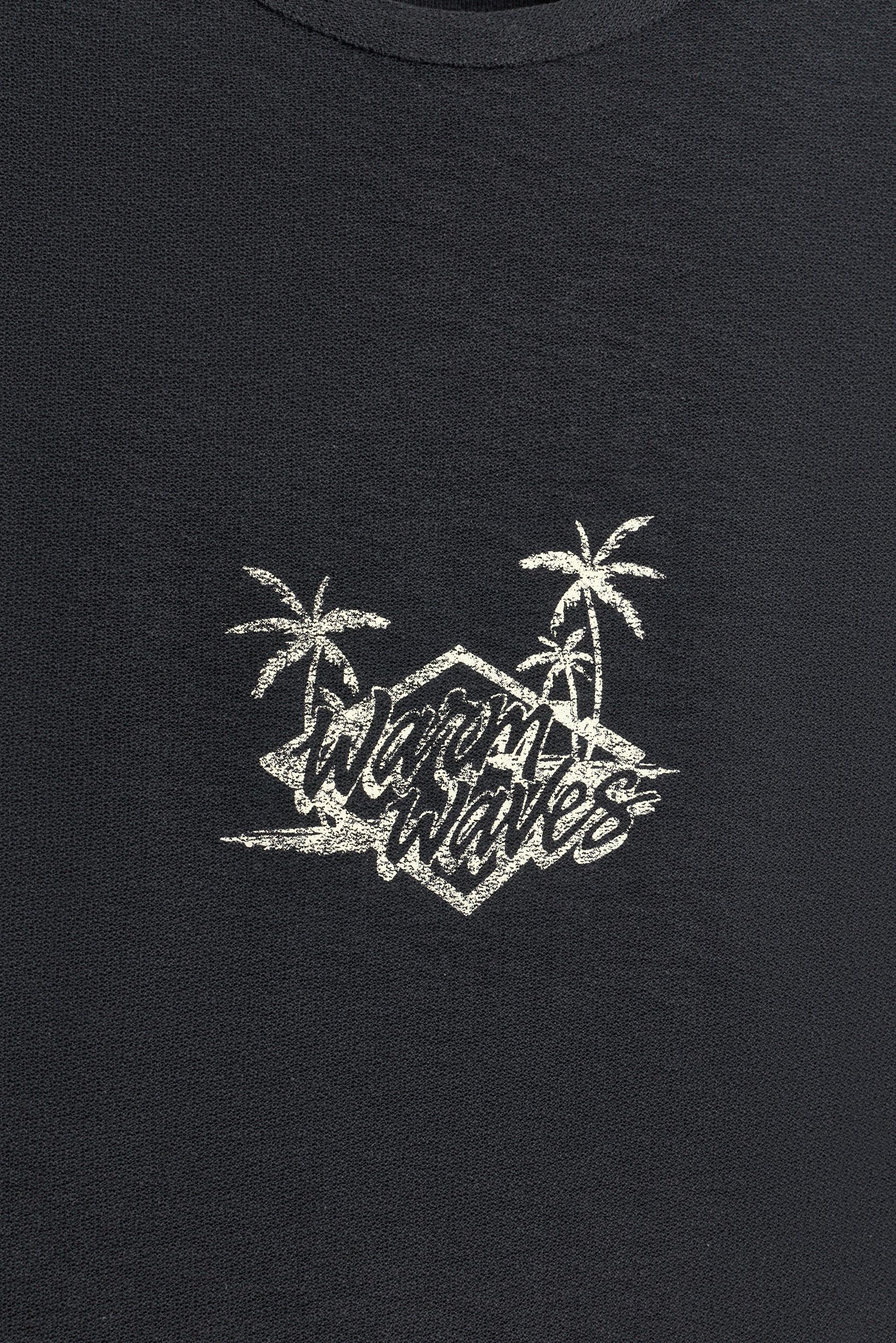 Printed sleeveless T-shirt — PALE GREY