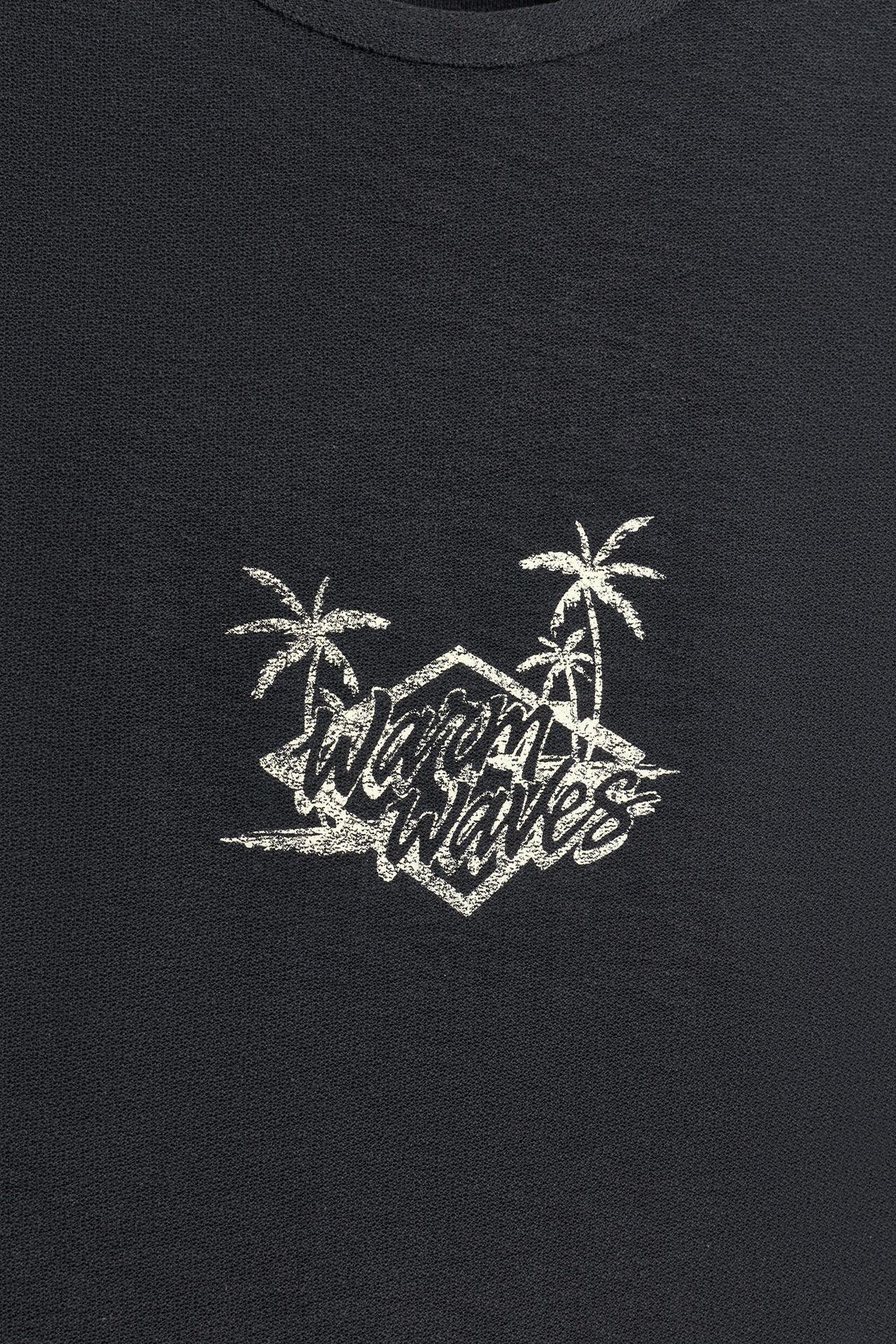 Printed sleeveless T-shirt — PALE GREY