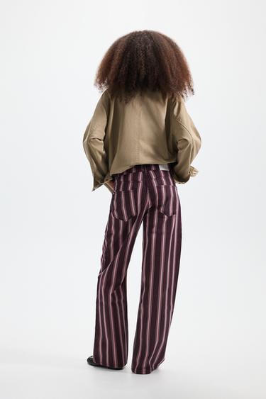Striped wide-leg jeans — ECRU/WHITE 4