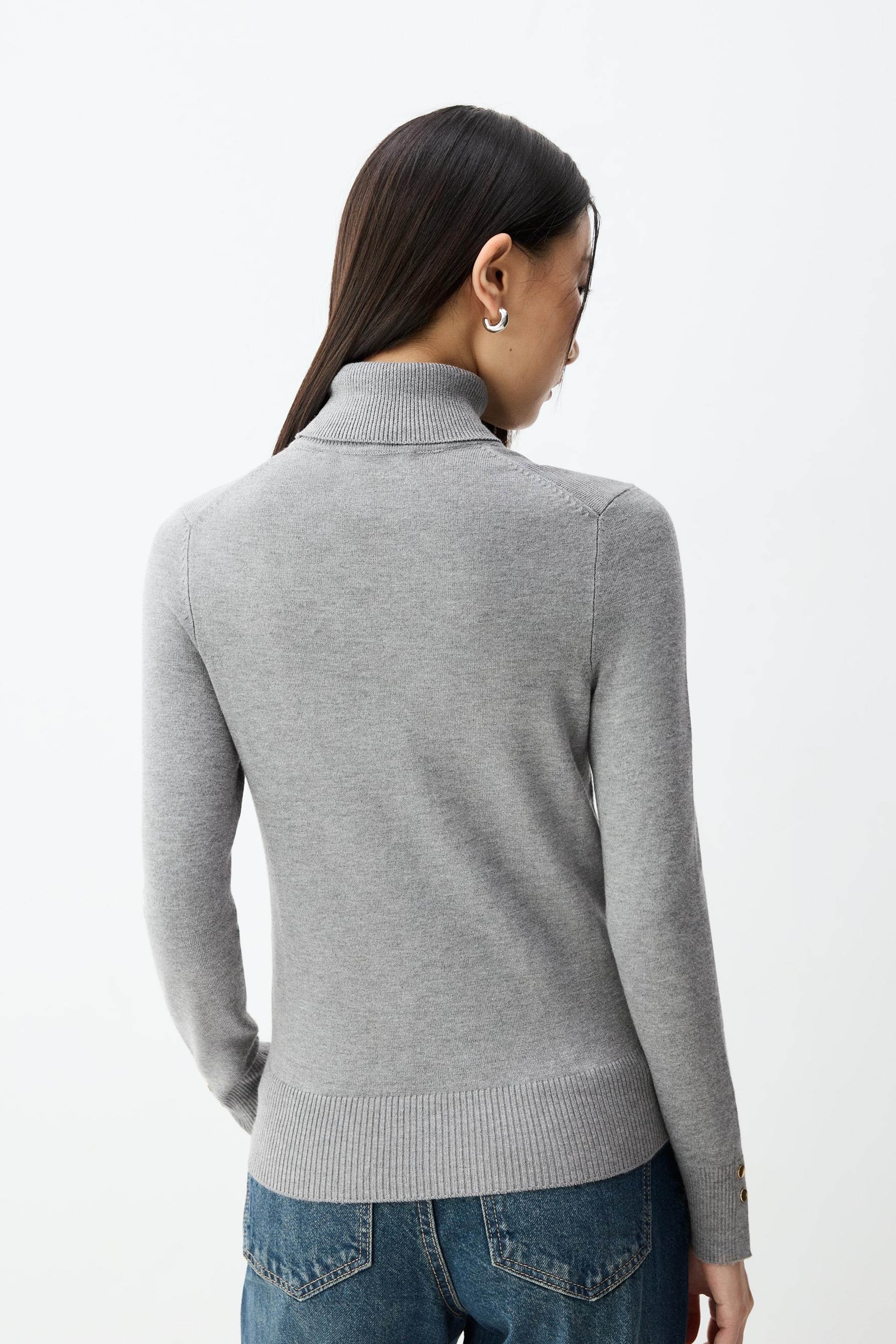 Roll neck sweater — GREY MARL