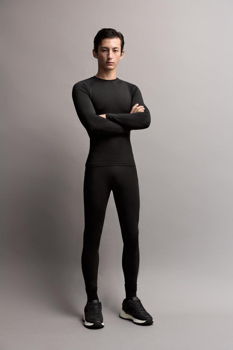 LIGHT WEIGHT thermal inner leggings (-4ºC to 9ºC) — BLACK