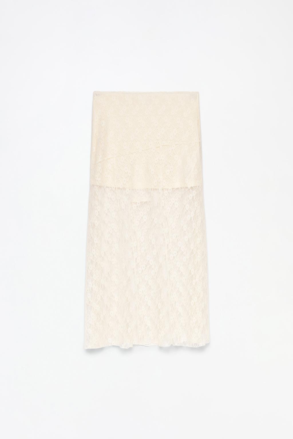 Lace midi skirt