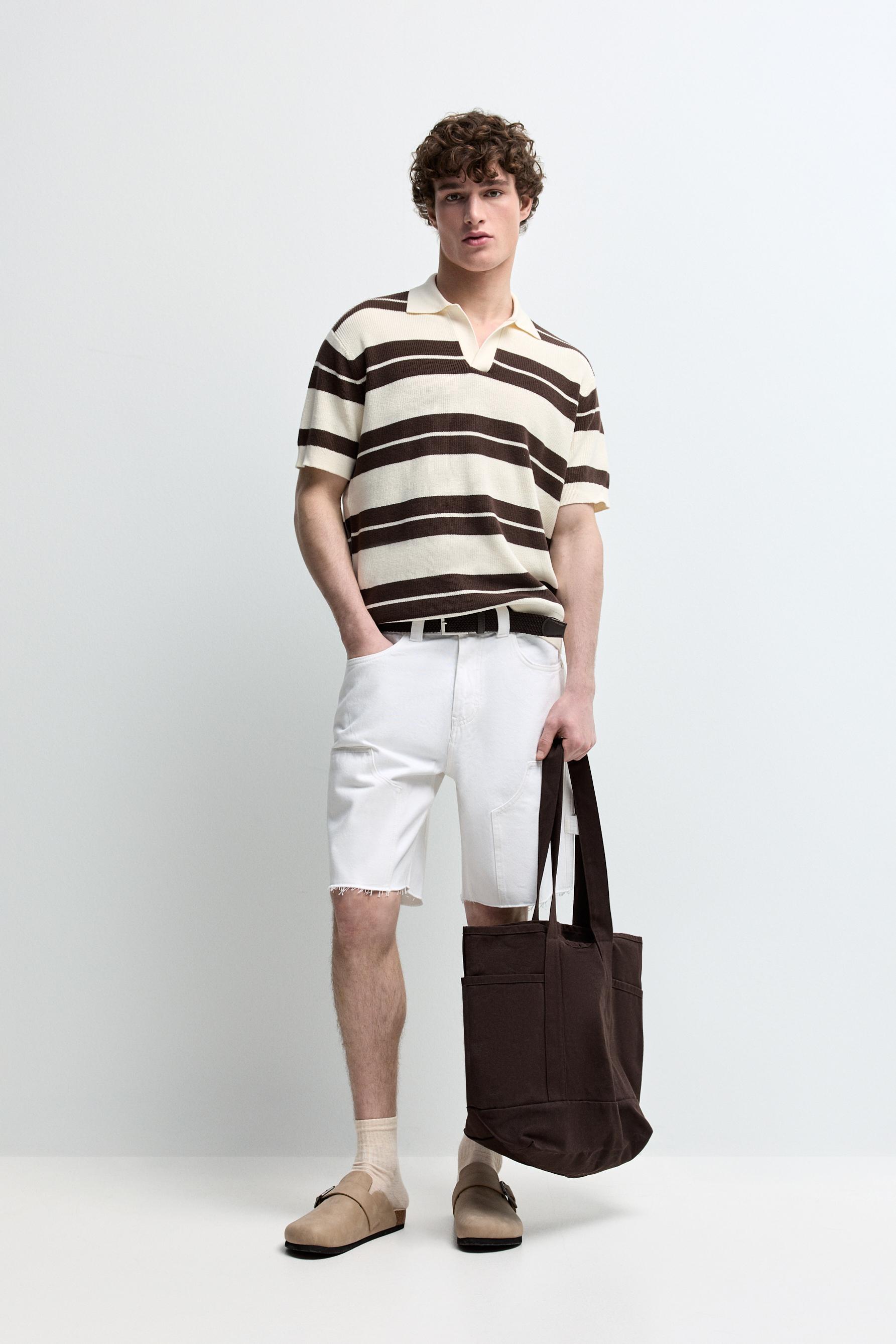Carpenter denim Bermuda shorts — OFF WHITE
