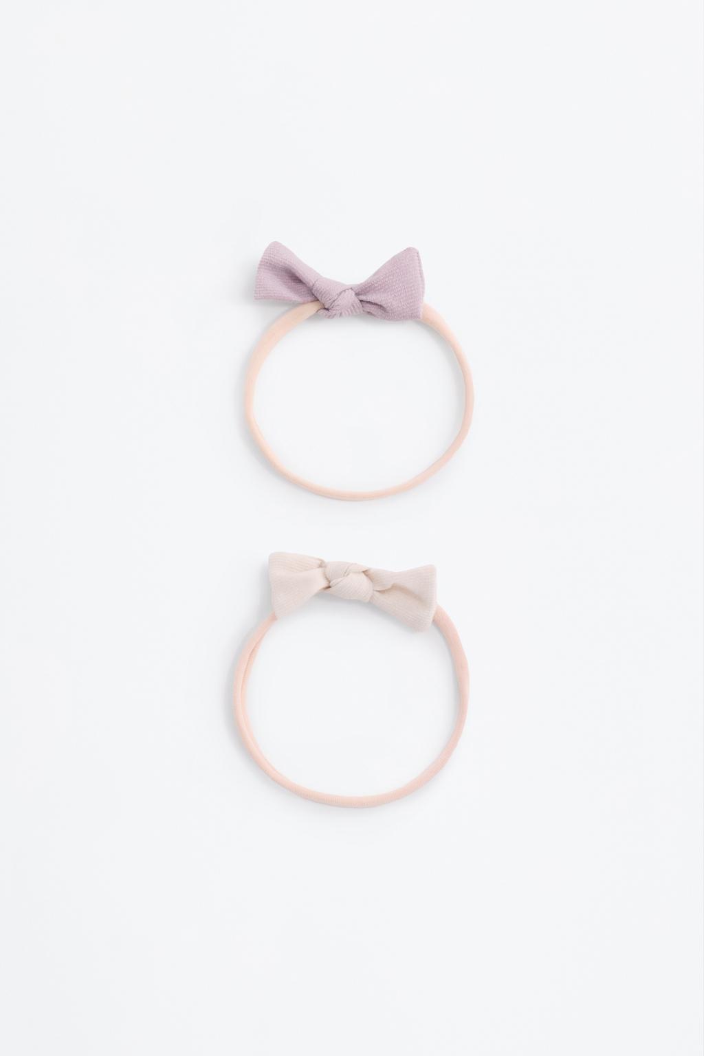 Pack of 2 thin headbands with bow