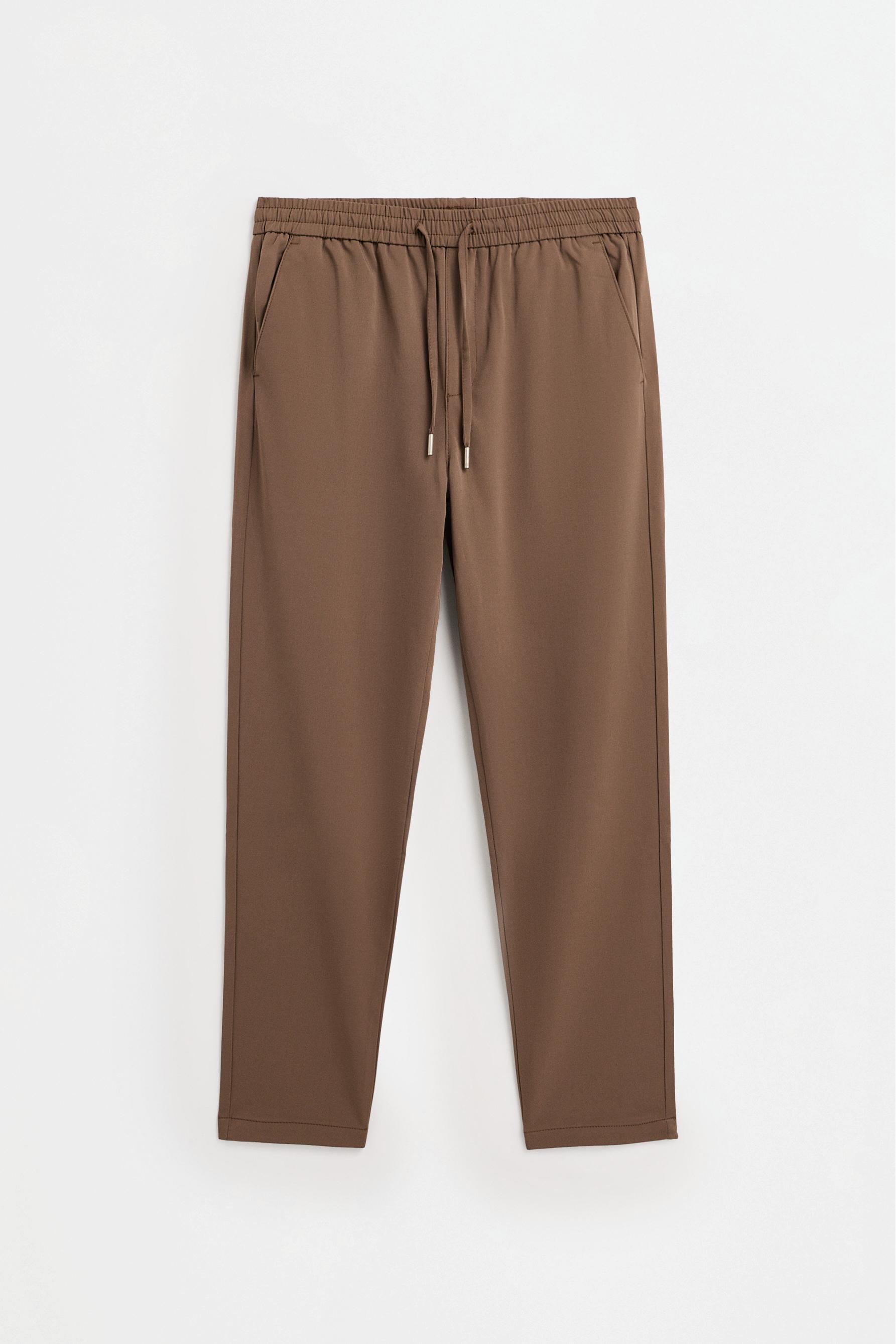 Tailored jogger trousers — BROWN