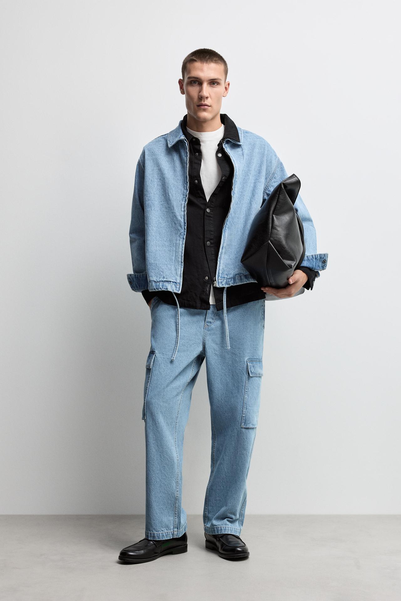 Loose-Fit Cargo Jogger Jeans — INDIGO