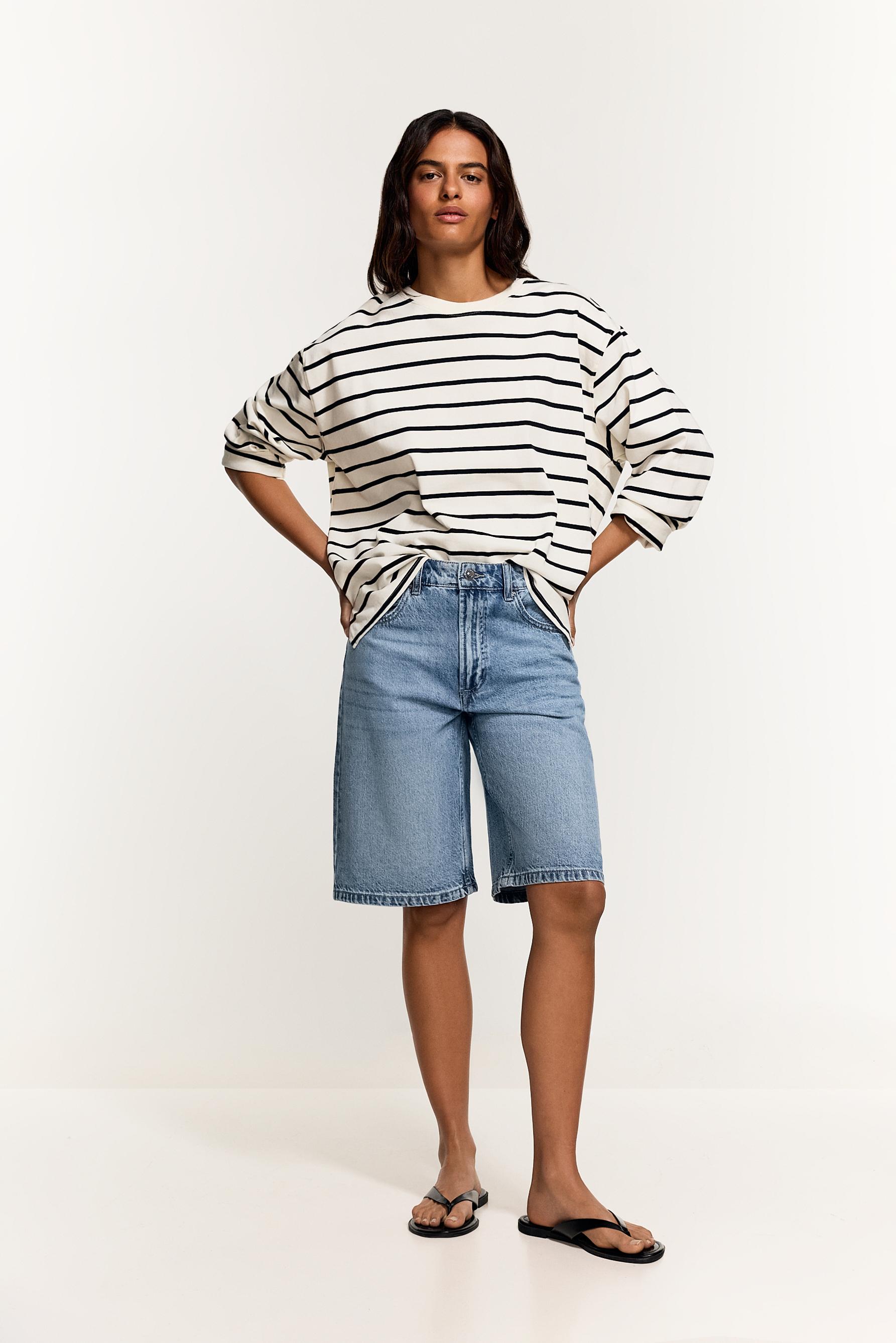 Denim Bermuda shorts — PALE INDIGO