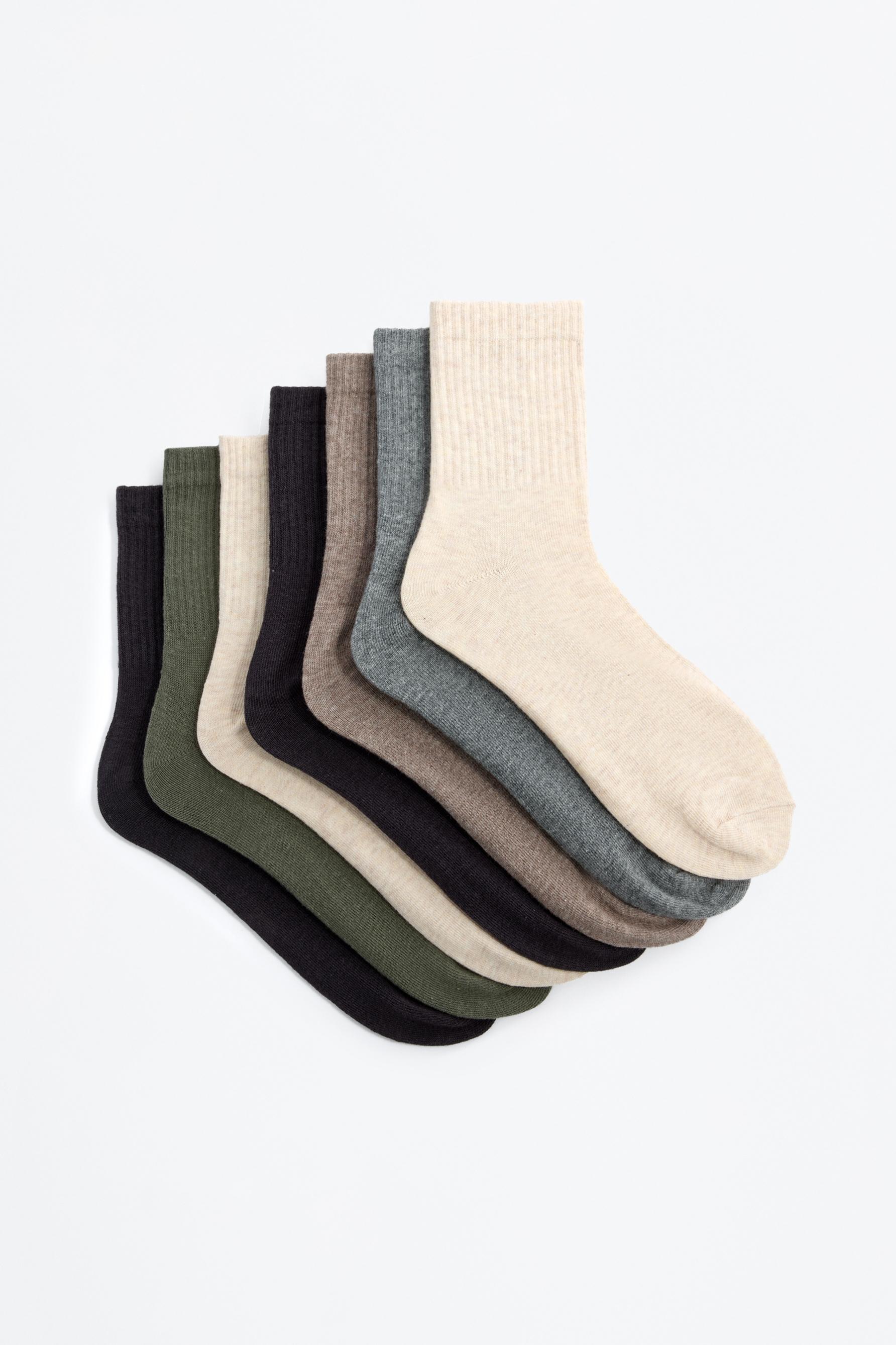 High ankle socks (7-Pack) — SAND