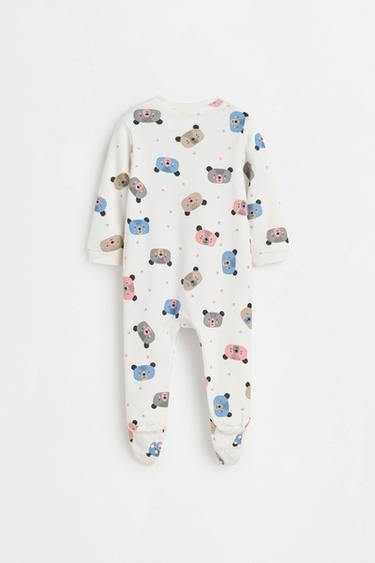 Pack of 2 all-over heart print sleepsuits — ROSE PINK 3