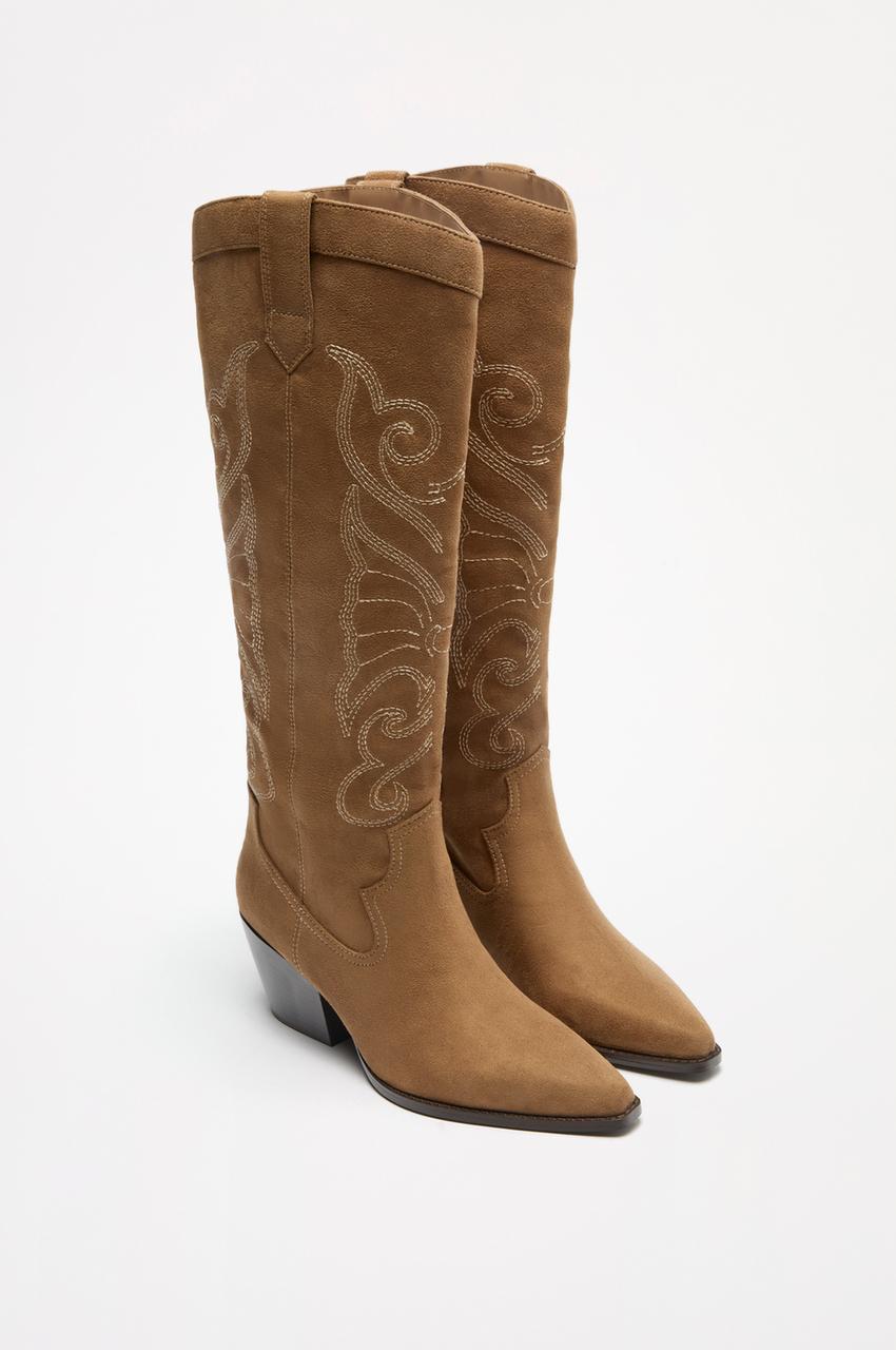 Botas Vaqueras Zara Rebajas Botas Mujer Bota Biker Zara Caramelo