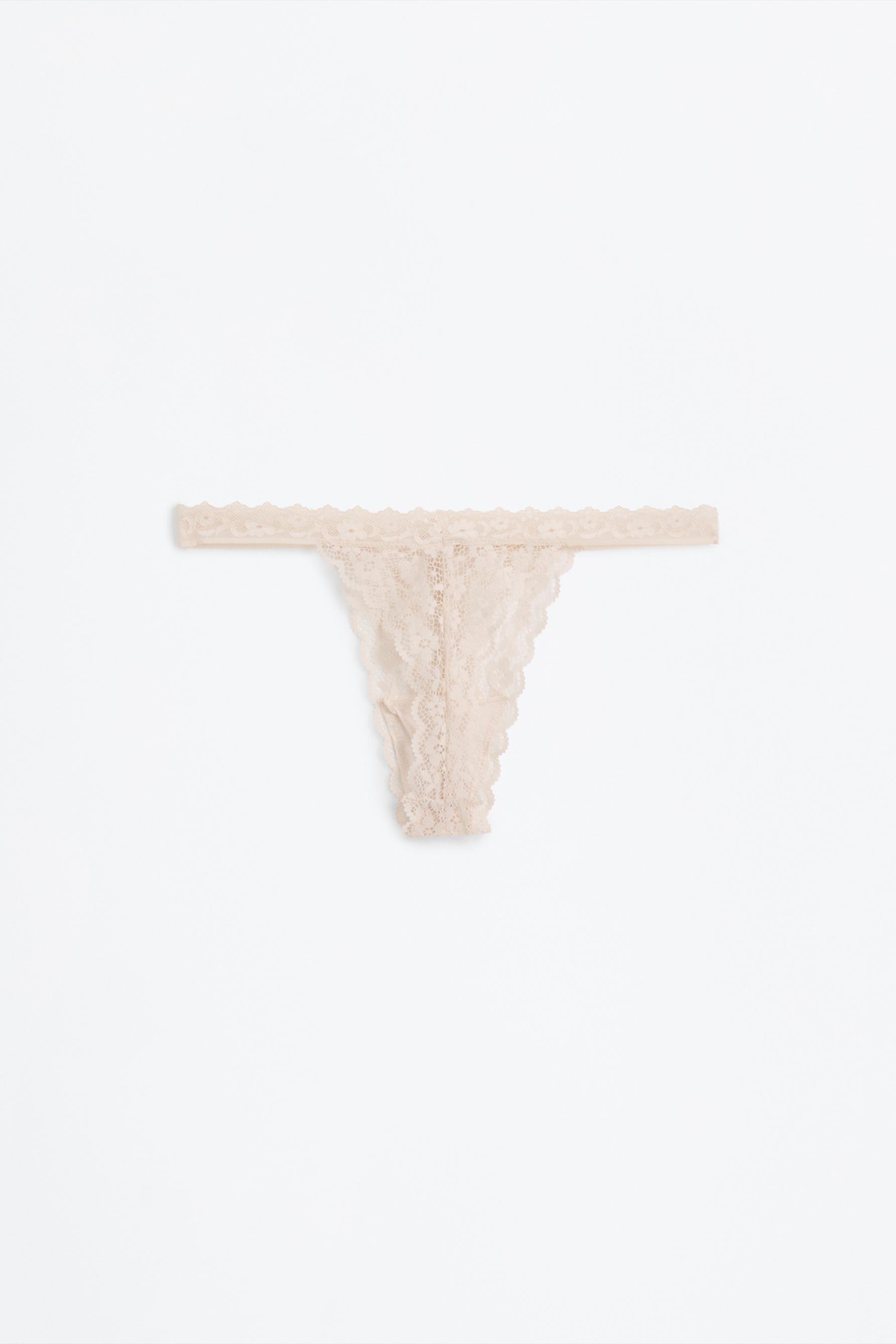 2-pack of lace thongs — BLACK