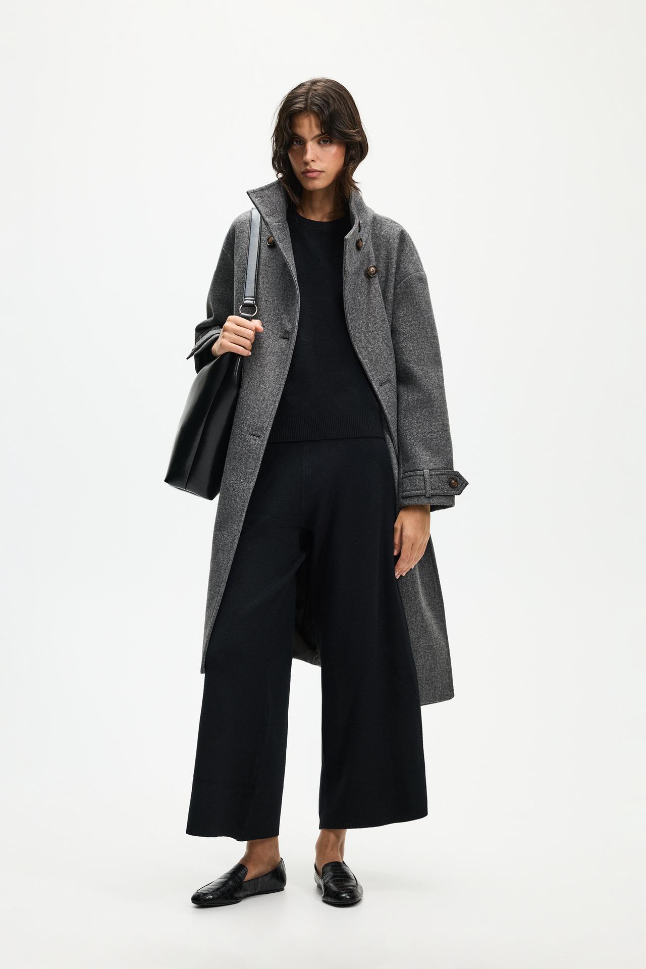 Knit culottes — BLACK