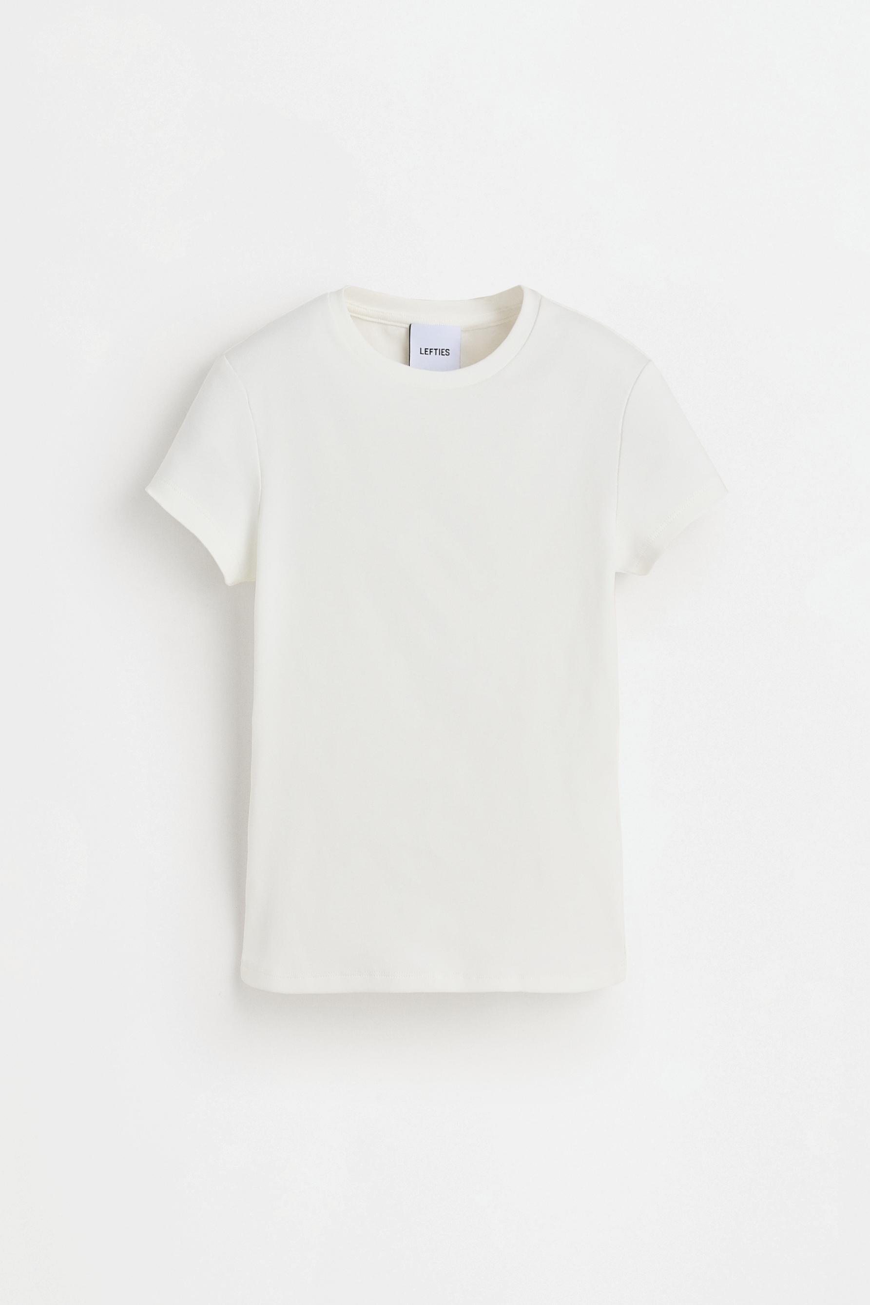 Ribbed T-shirt — OFF WHITE