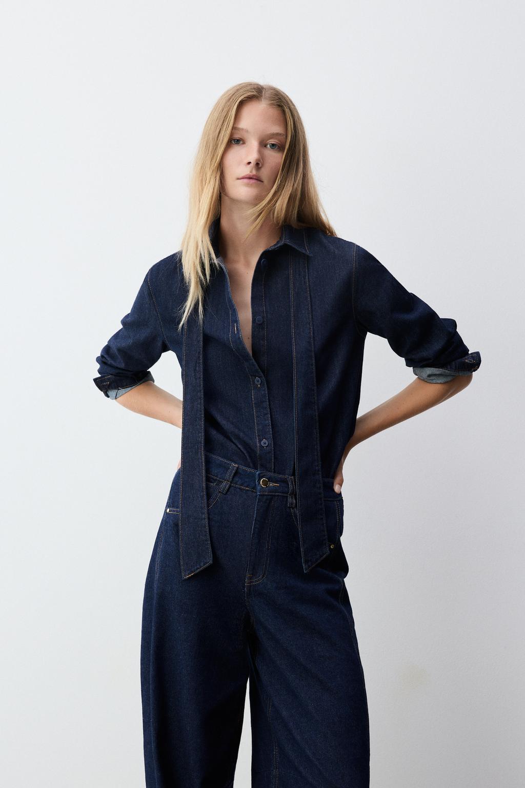 Camisa denim lazo