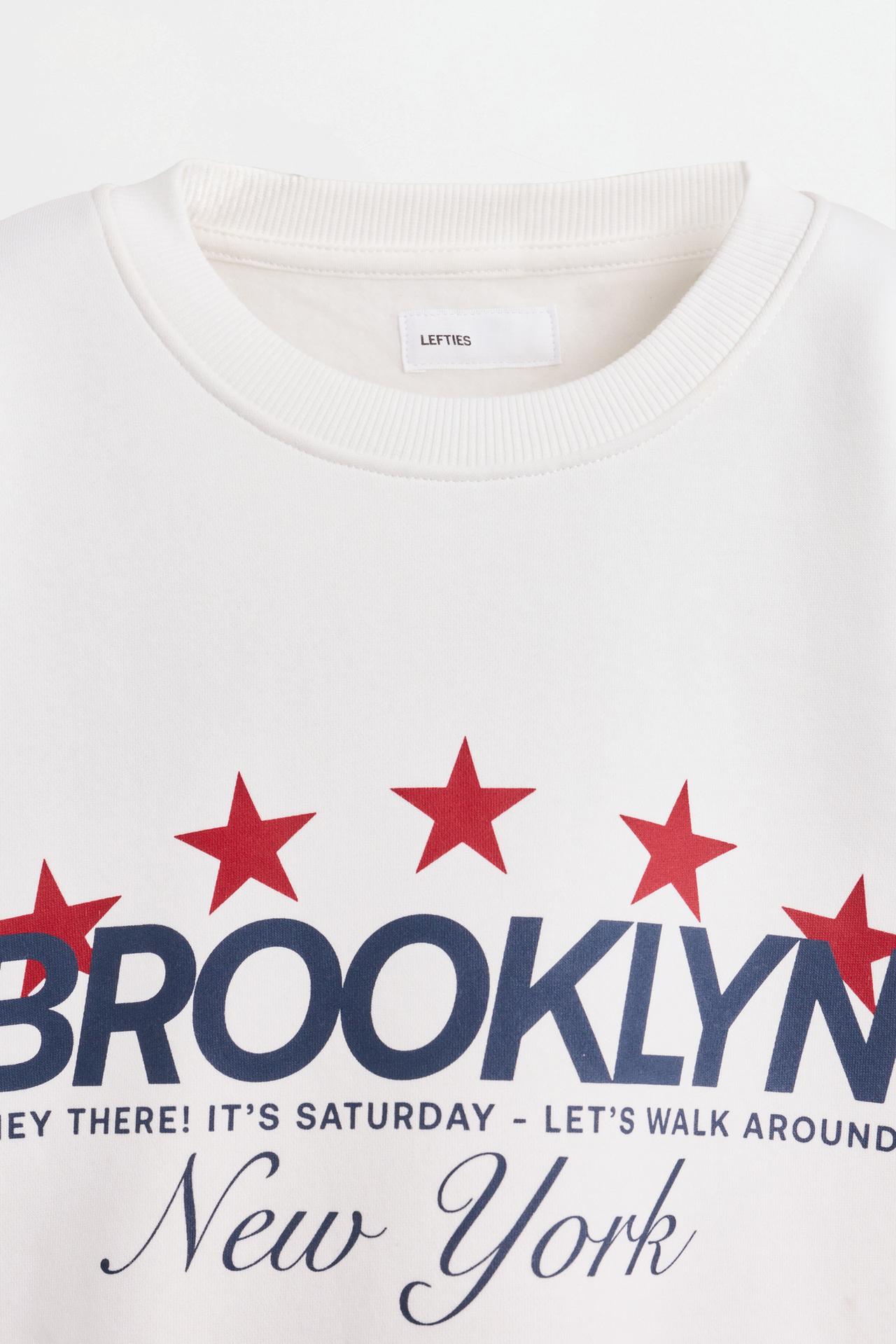 T-shirt-style sweatshirt — OFF WHITE