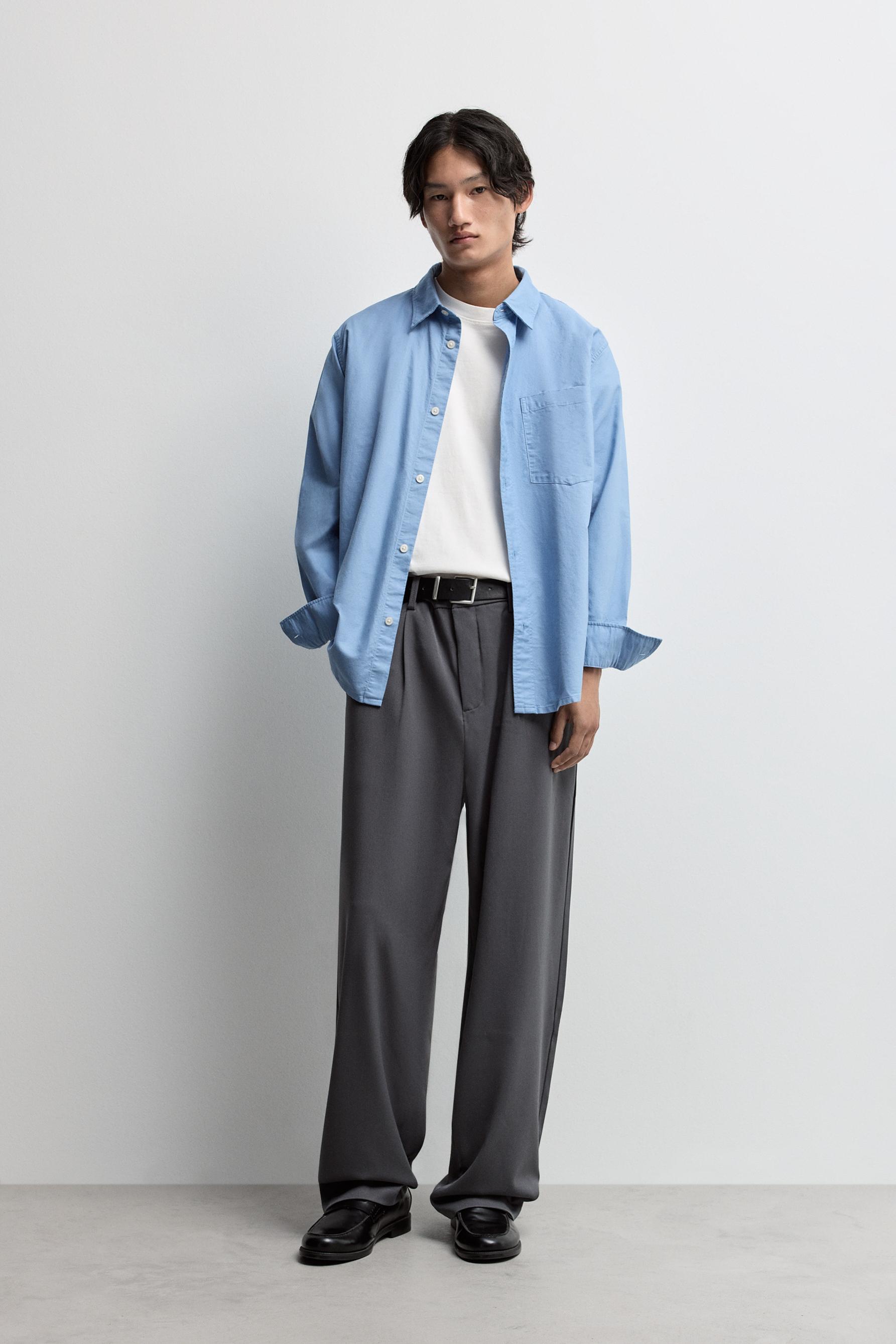 Wide-leg tailored trousers — ANTHRACITE GREY