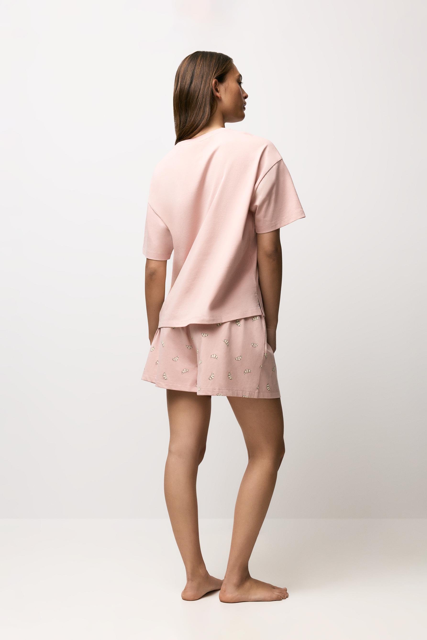 Printed short pyjamas — PASTEL PINK