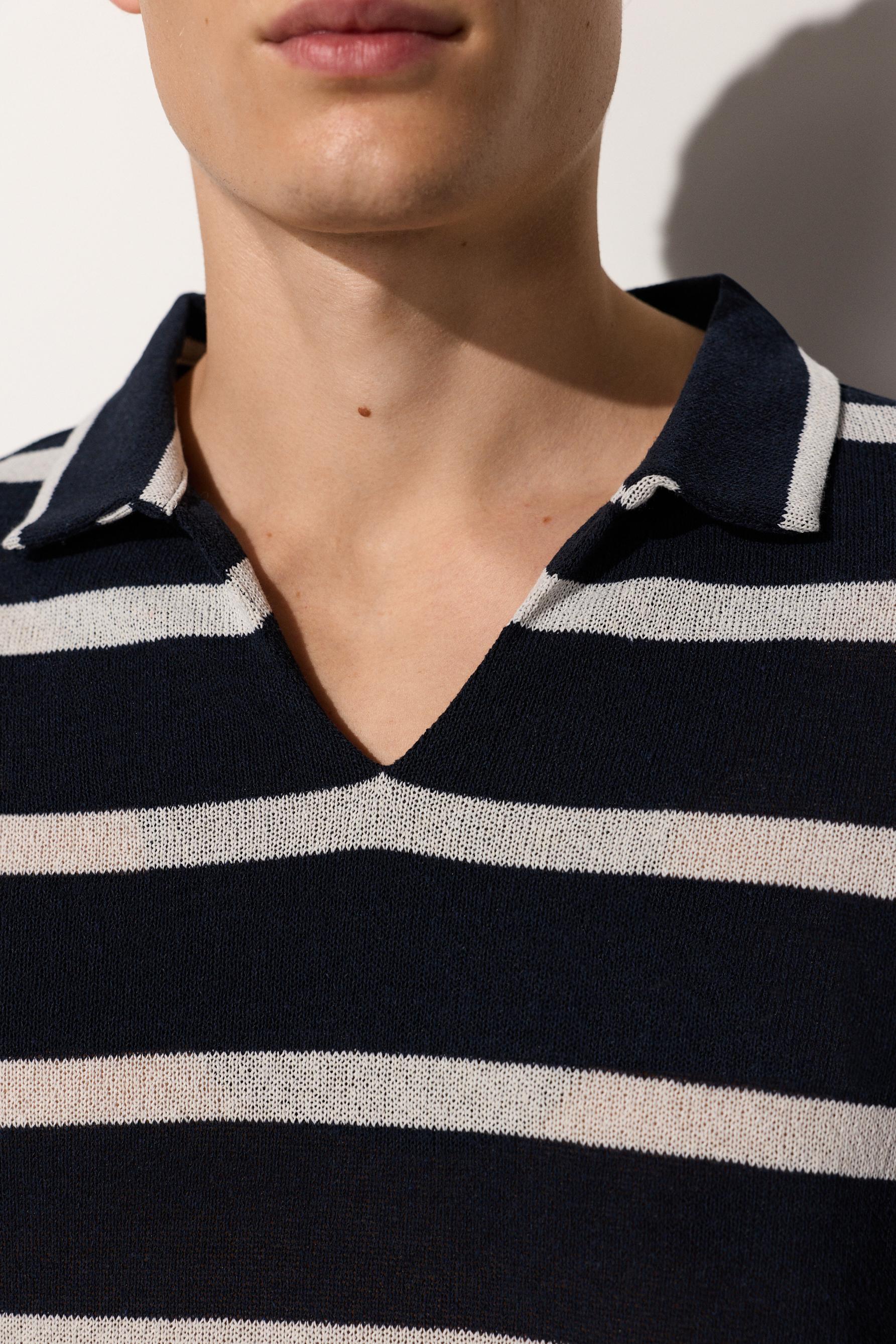 Striped polo shirt — OFF WHITE