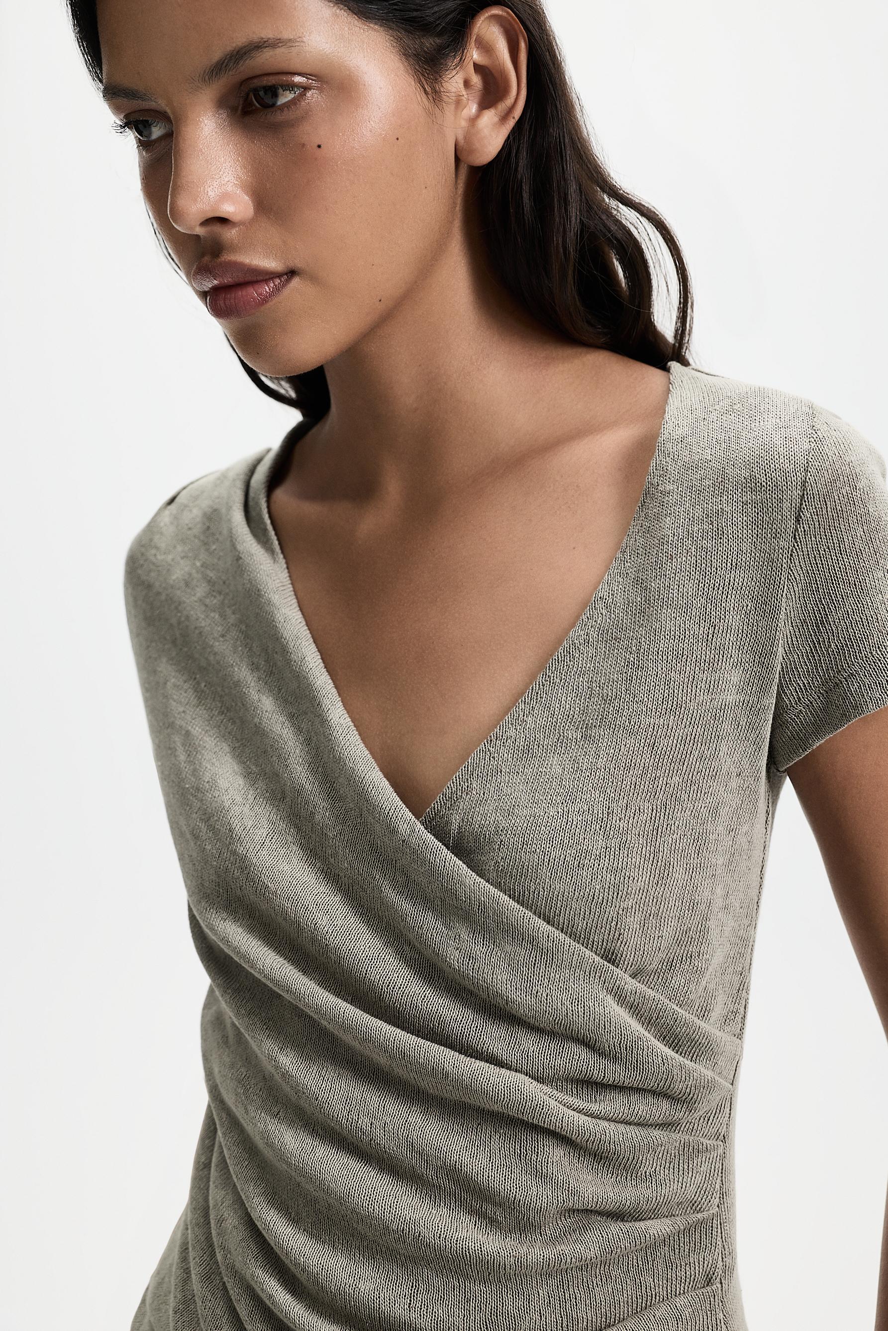 Ruched top — PALE KHAKI