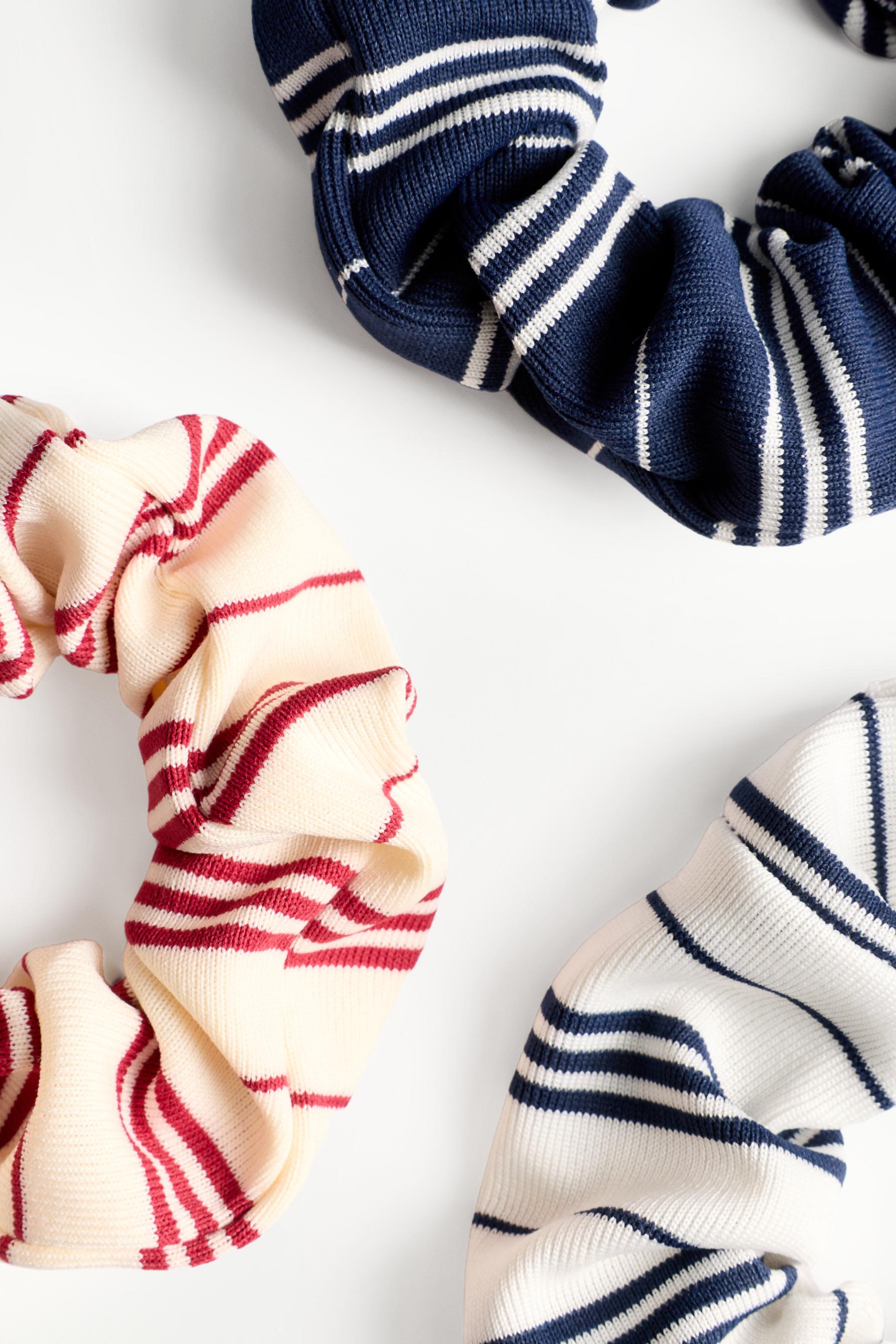 Striped scrunchies (3-pack) — VARIOUS
