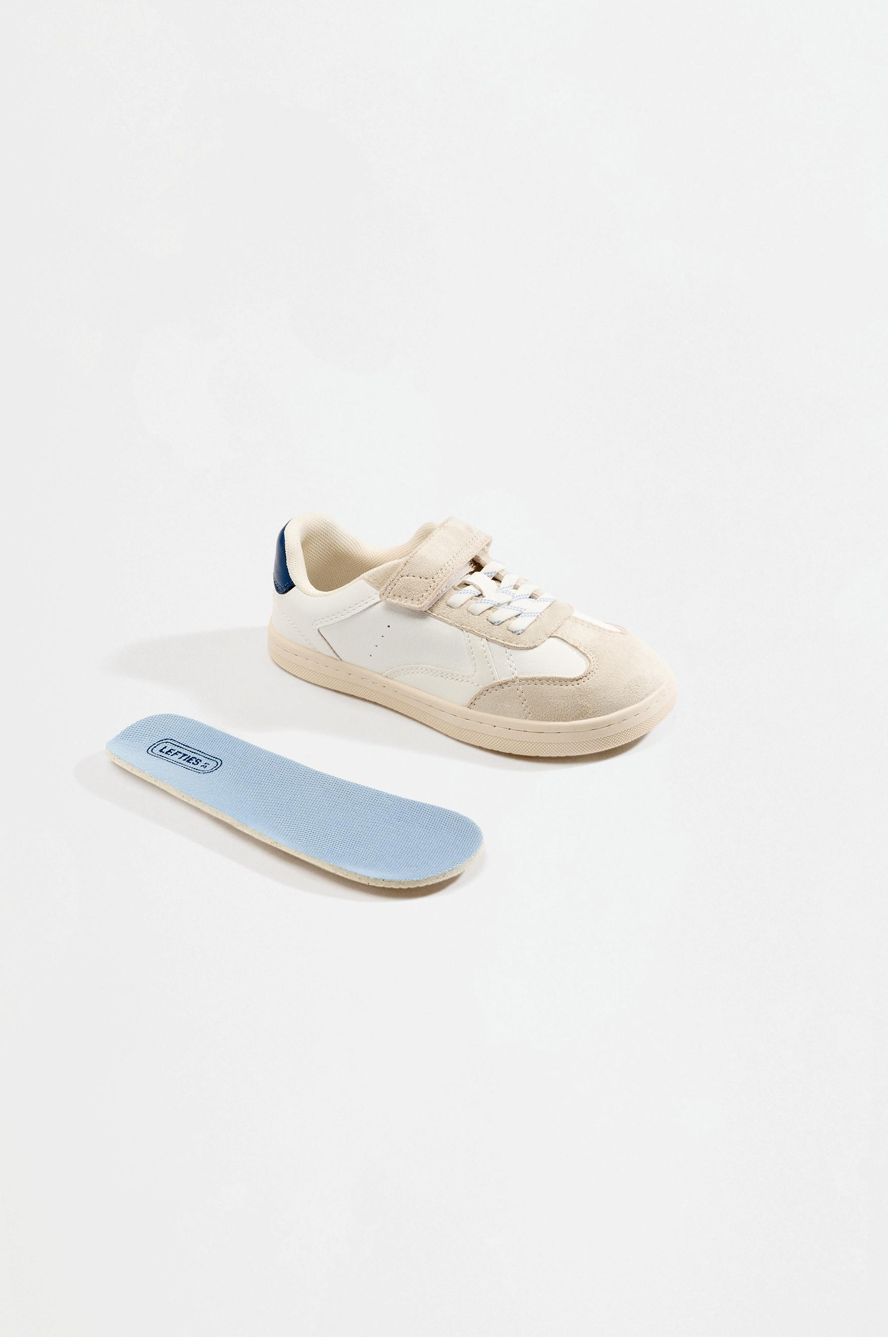 Barefoot mixed-material sneakers — WHITE