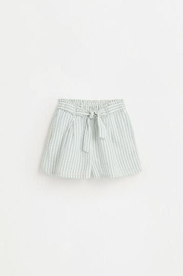 Striped seersucker shorts — PALE SKY BLUE 1
