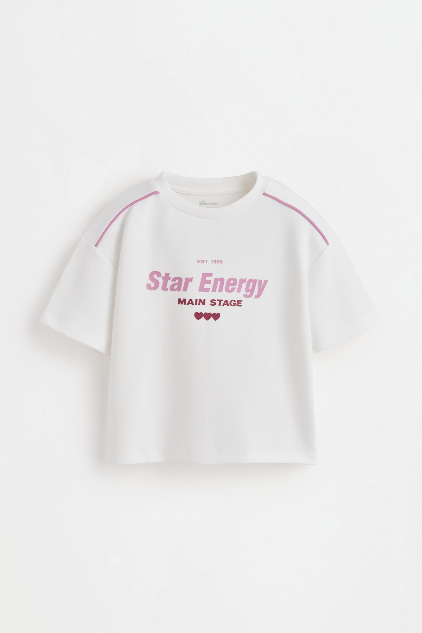 Viscose sports T-shirt — WHITE