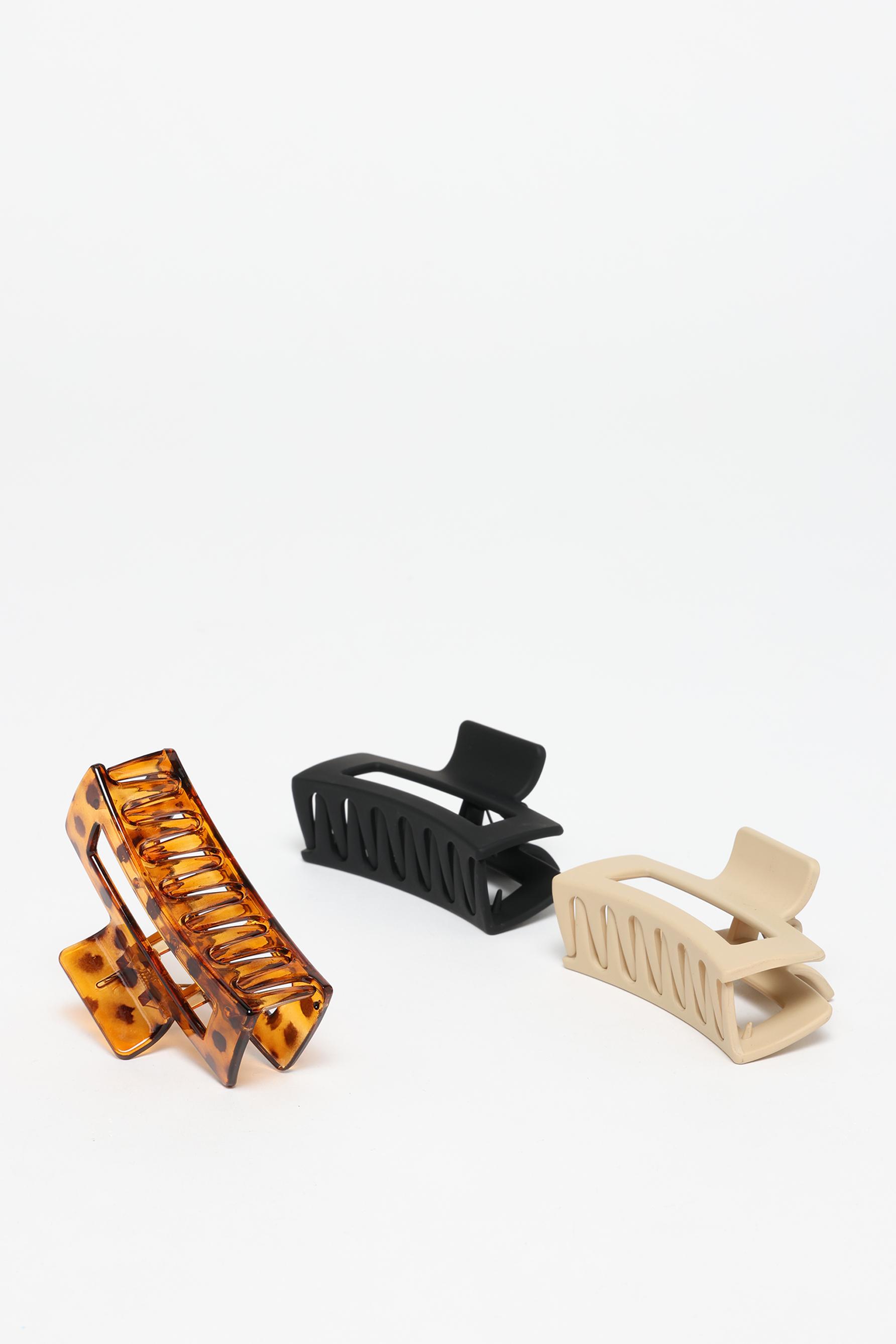 Pack of 3 rectangular clips — VARIOUS