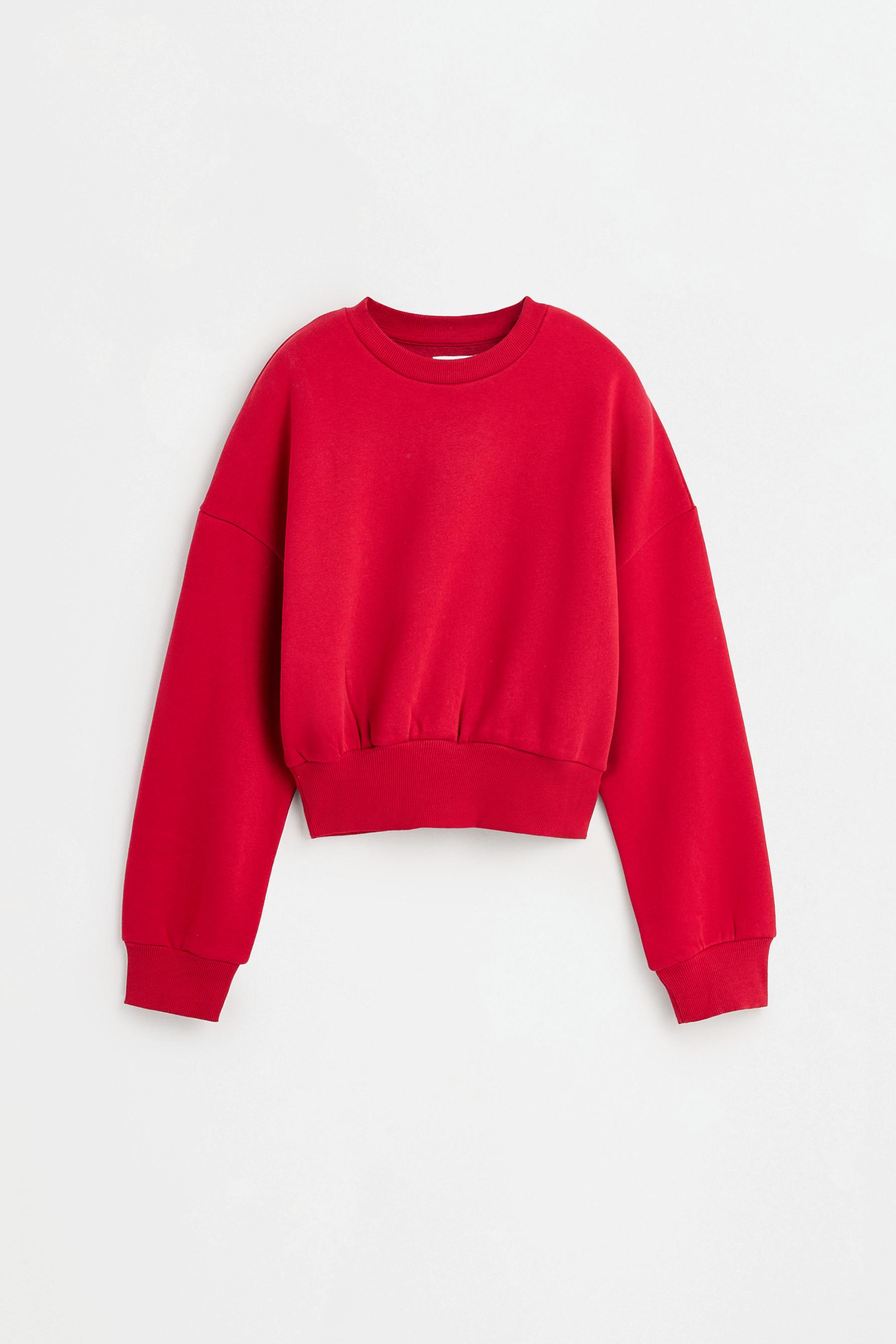 Gathered sweatshirt — RED