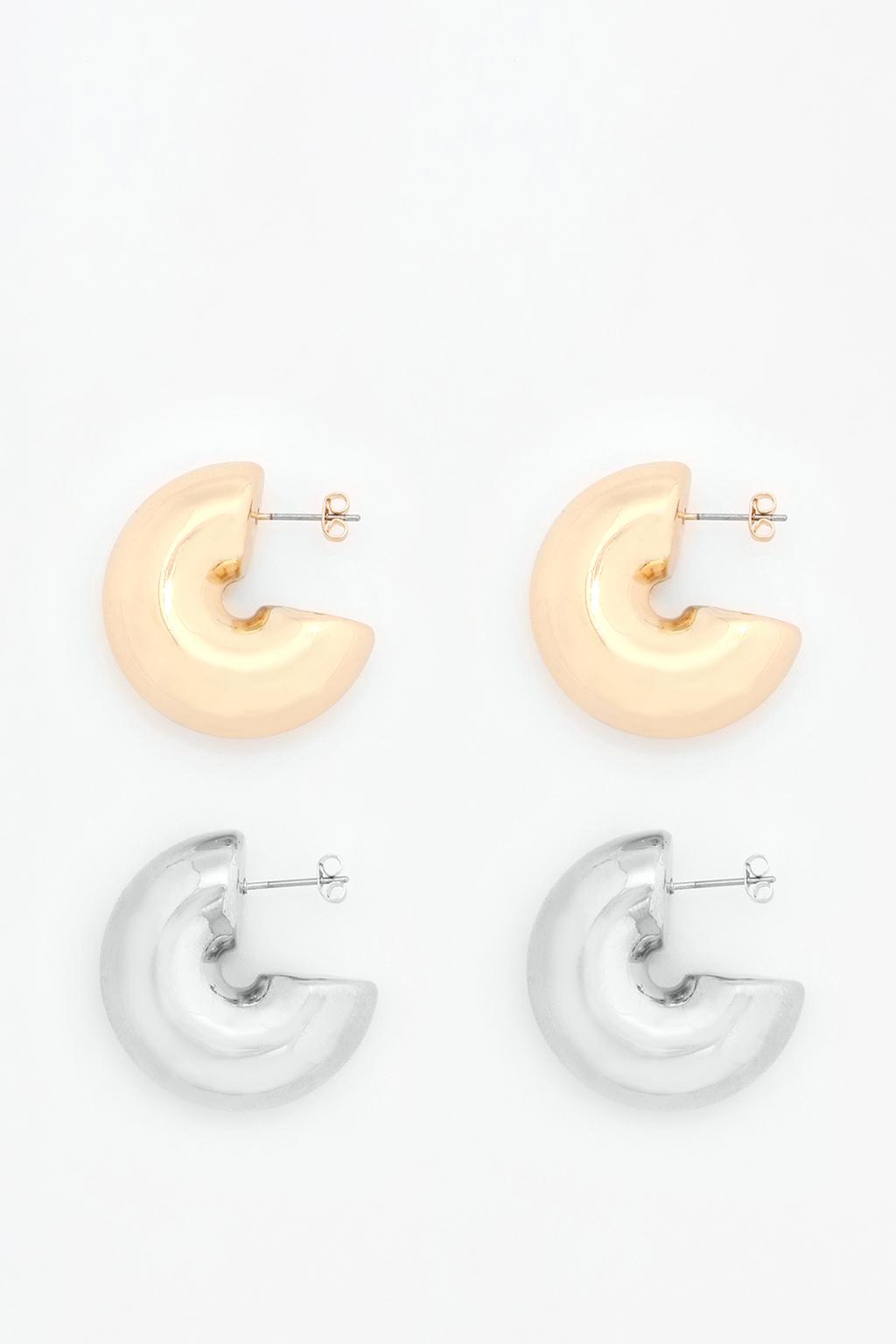 Chunky hoop earrings