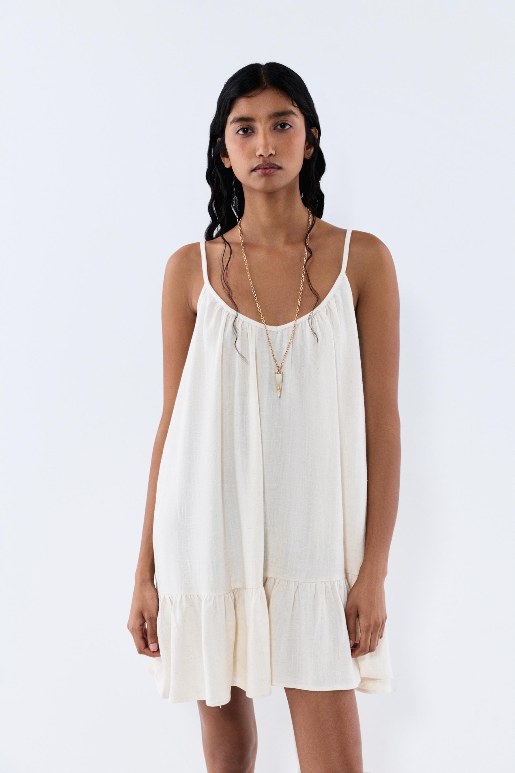 Short flowing dress — BEIGE