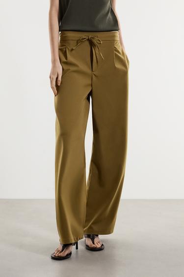 Basic straight trousers — DARK KHAKI 2