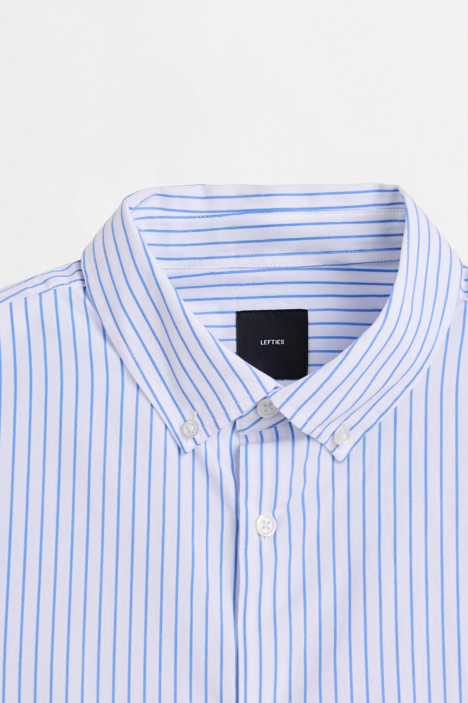 Striped regular fit shirt — DEEP BLUE