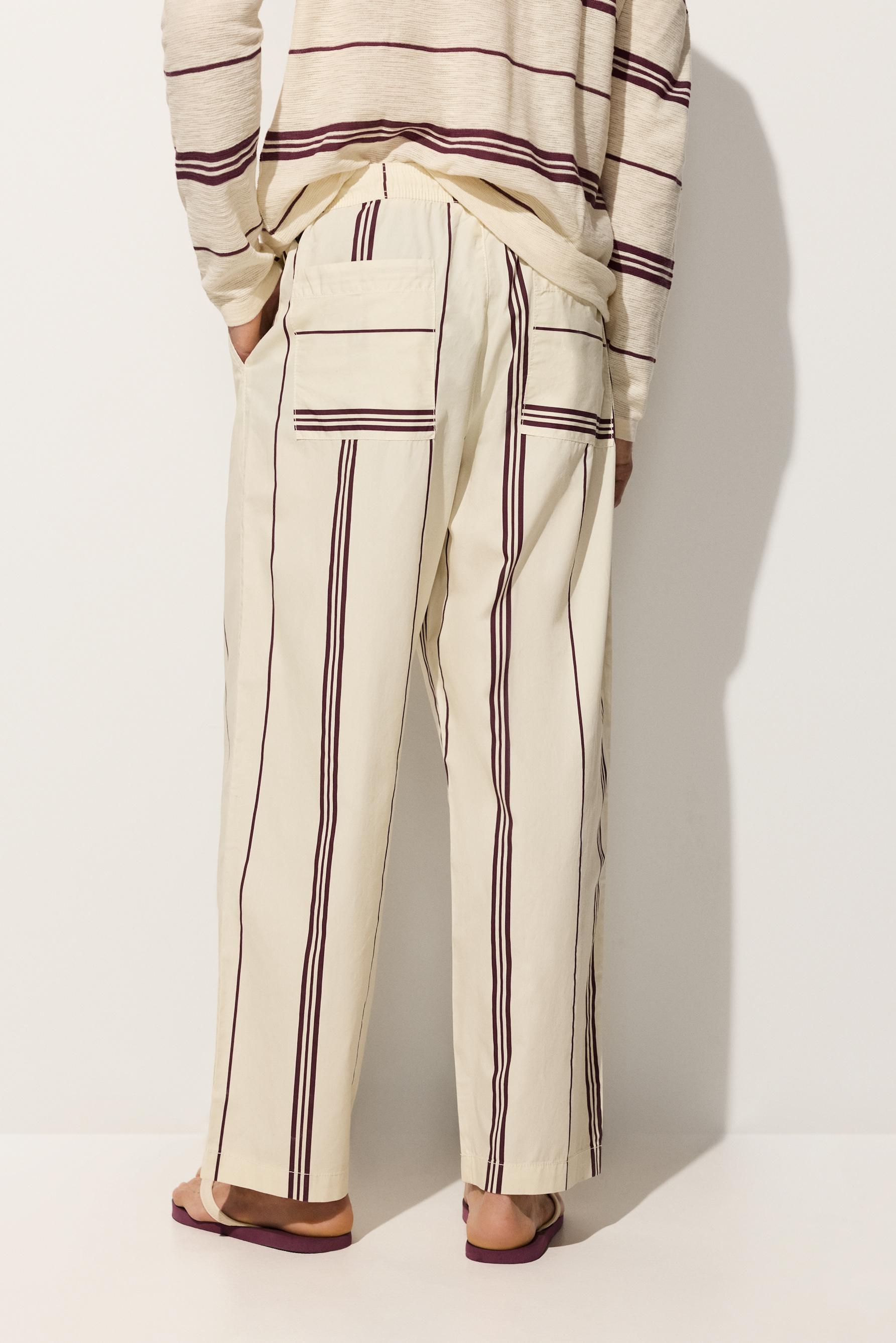 Men's | Beige stripe joggers — OFF WHITE