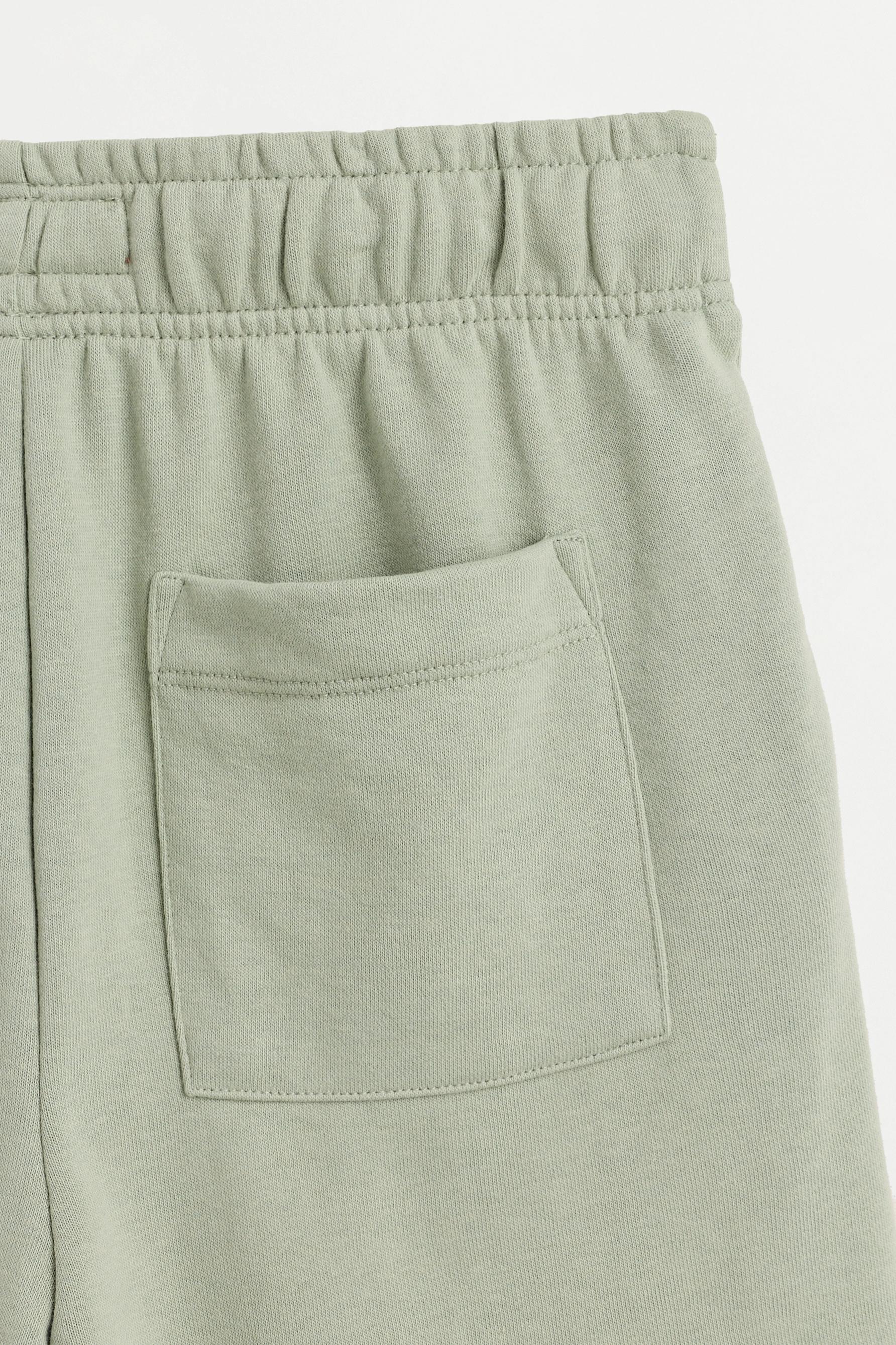 Jogger plush Bermuda shorts — PALE KHAKI (alternate view)