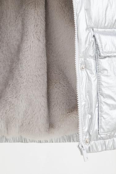 Metallic quilted jacket — SILVER 4