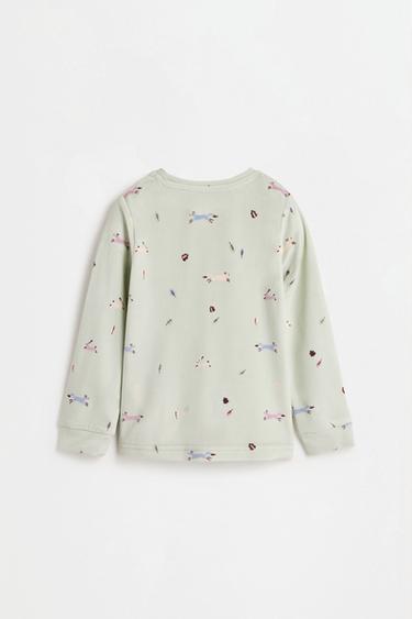 Velvety printed pyjamas — WATER GREEN 4
