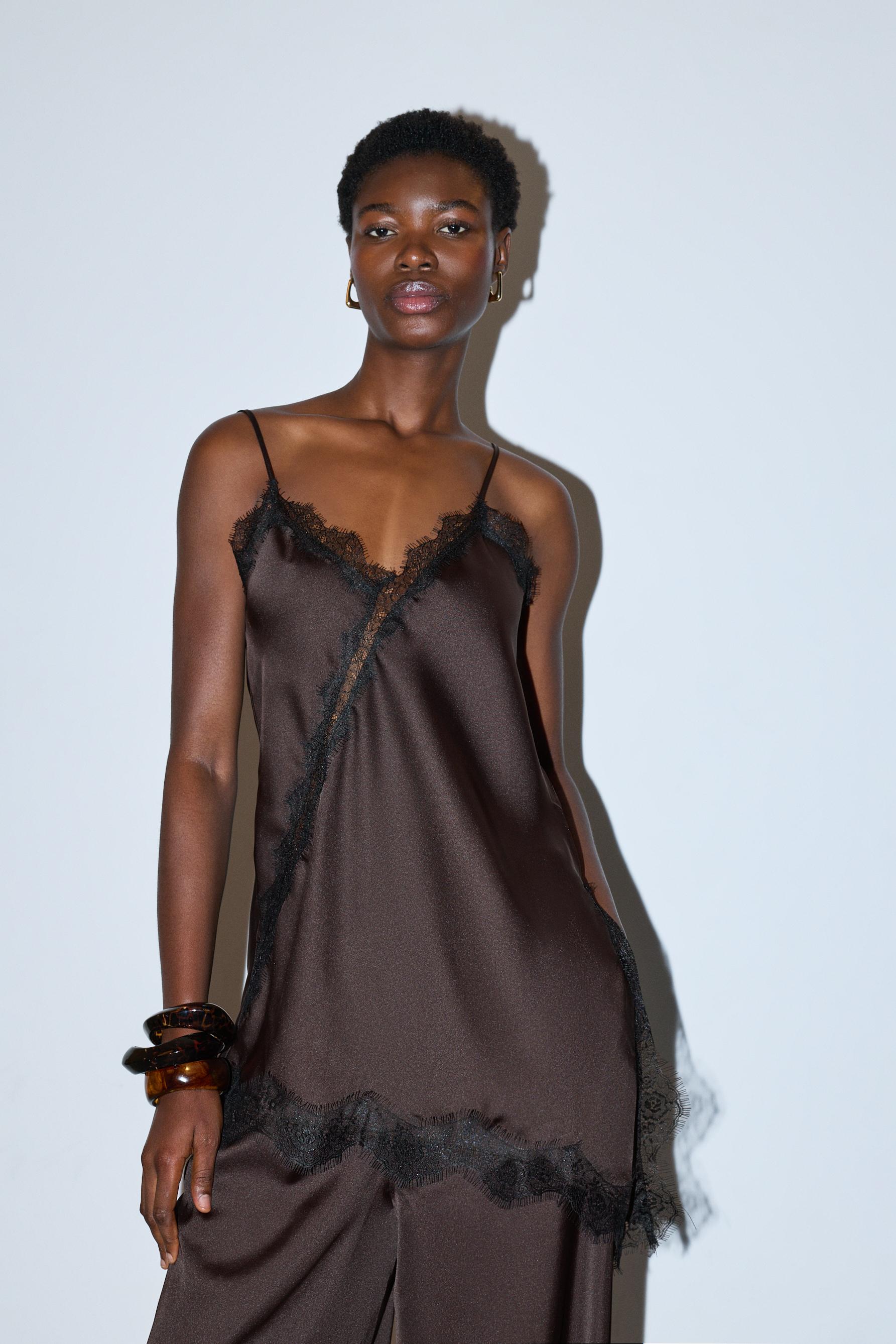 Asymmetric hem lace top - | LEFTIES Turkey
