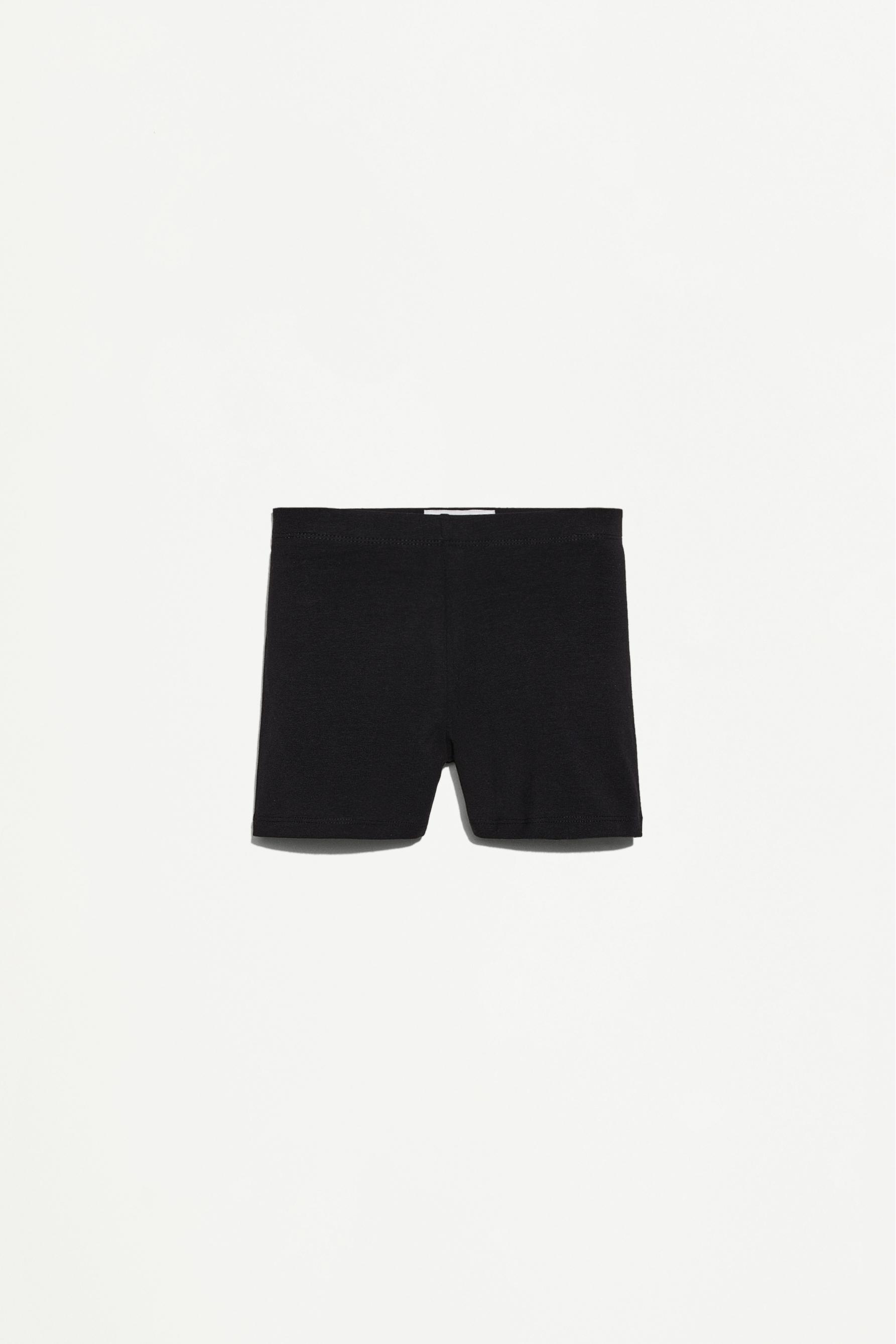 2-pack of plain short leggings — BLACK