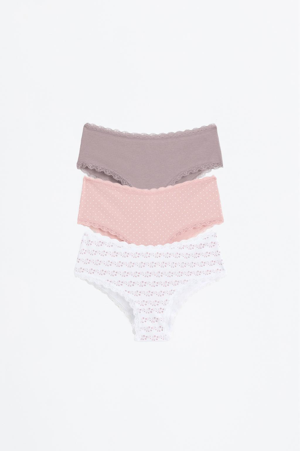 3-pack of printed hipster briefs