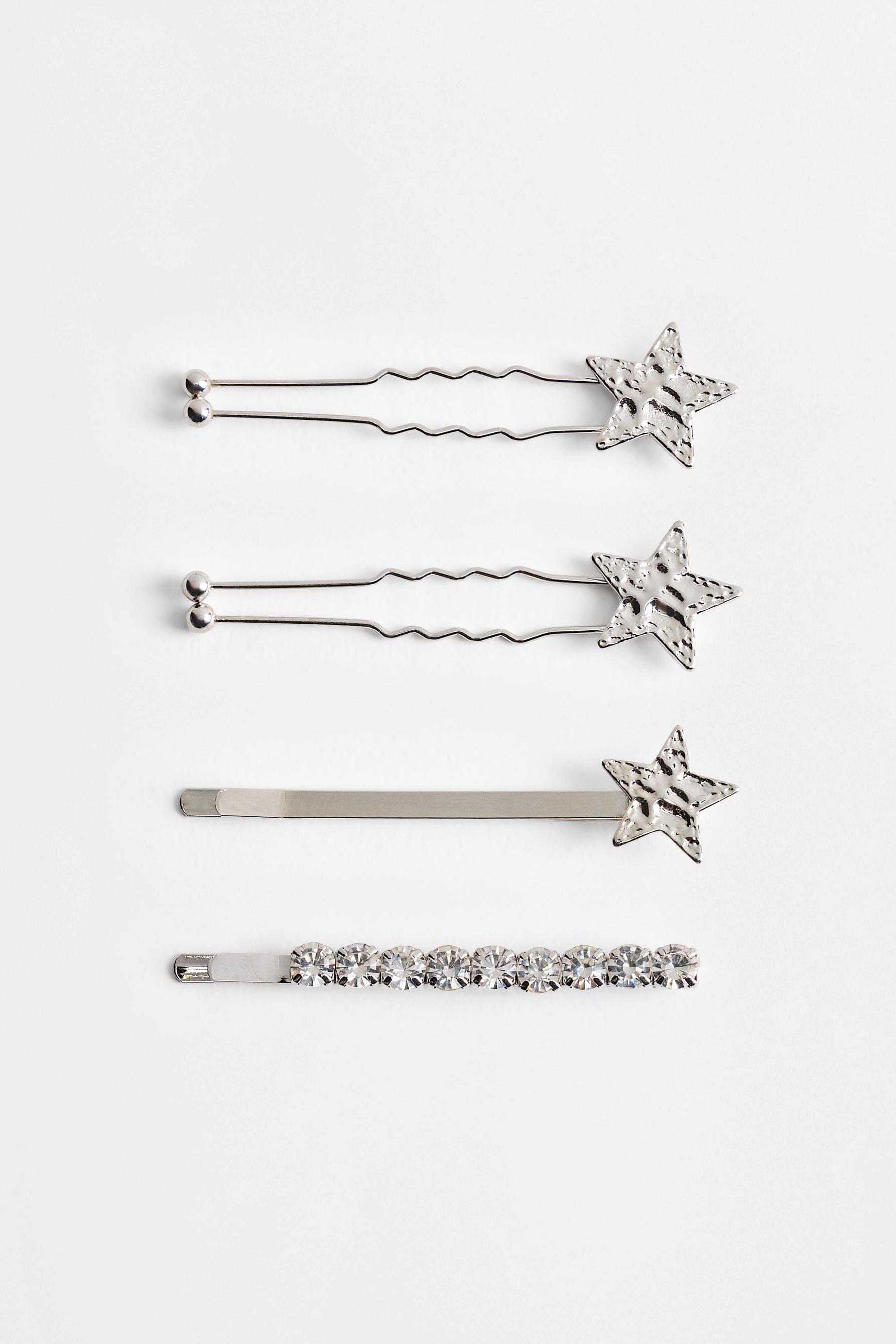 Horquillas y clips pelo estrellas y brillos (Set 4)