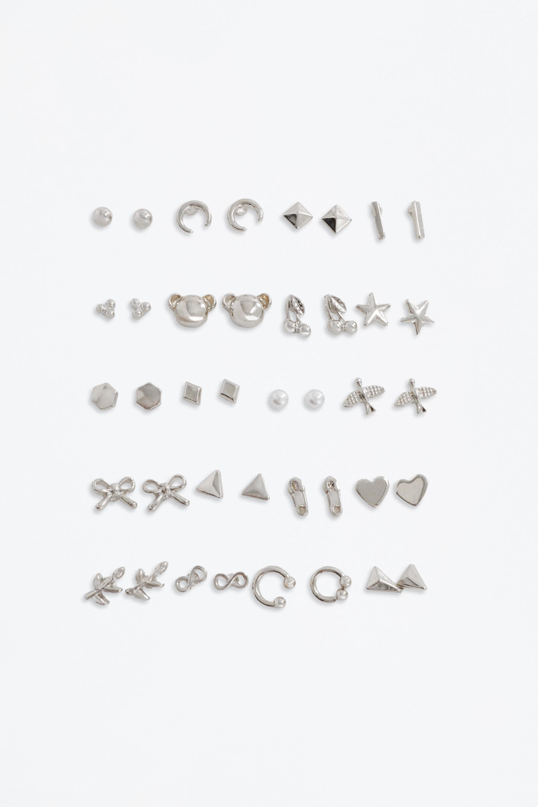 Pack of 20 mismatched earrings — SILVER