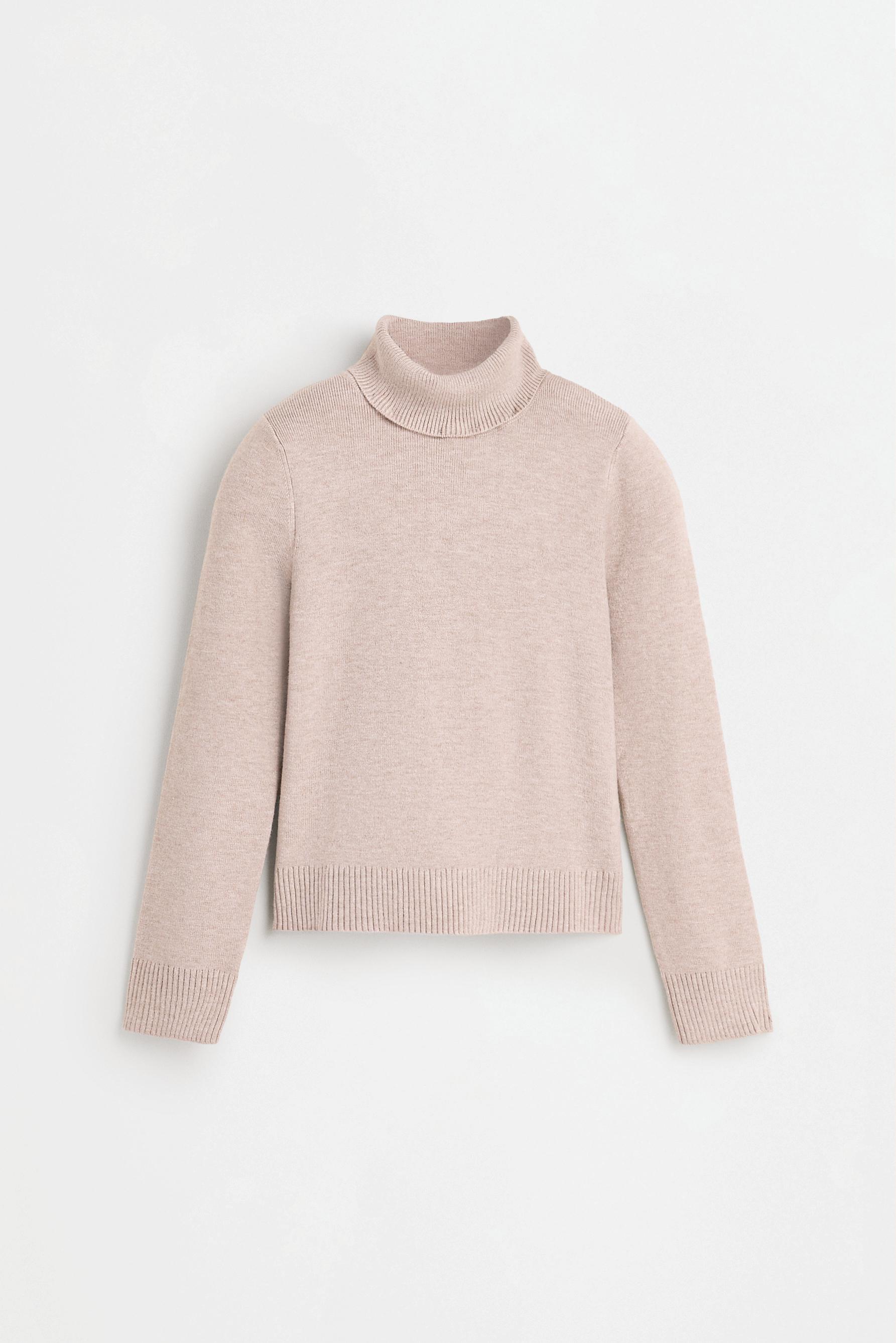 Roll neck sweater — MINK