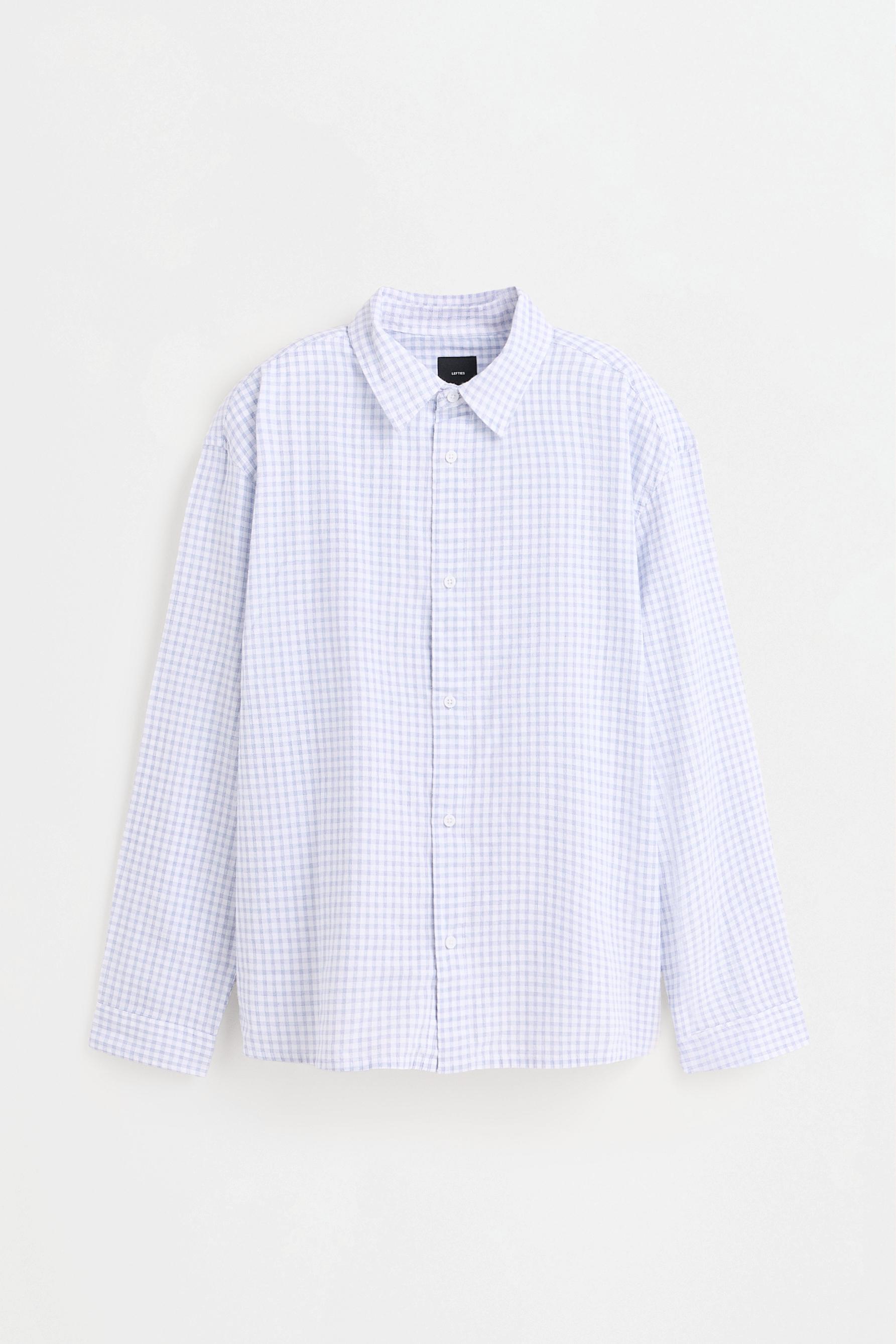 Textured plaid shirt — PALE BLUE