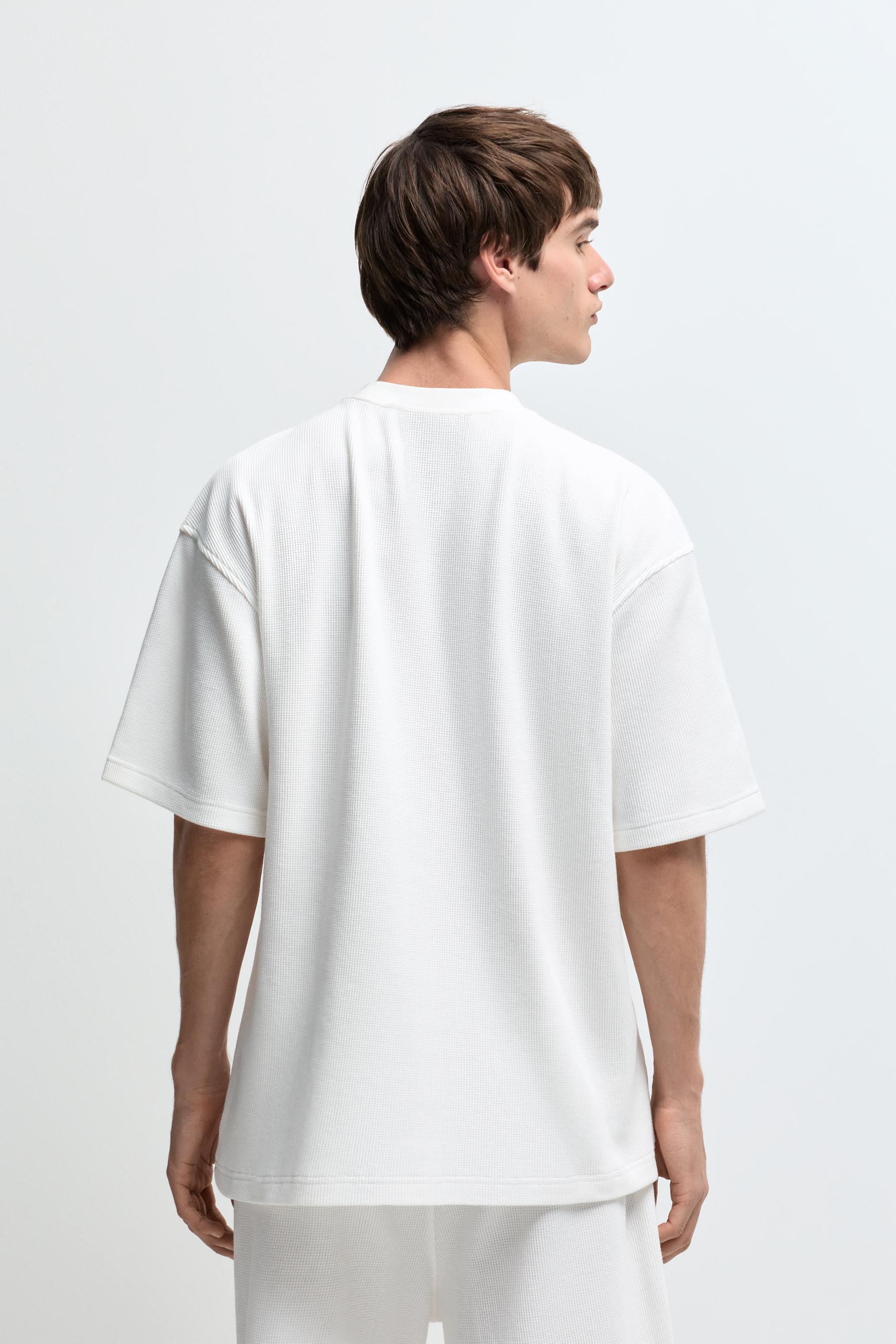Waffle T-shirt — WHITE