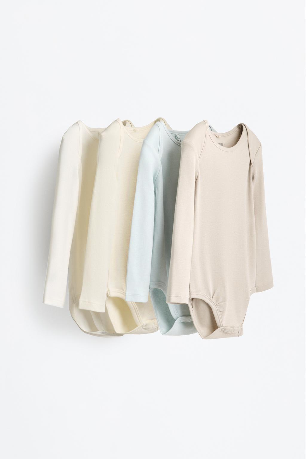 Pack of 4 plain bodysuits